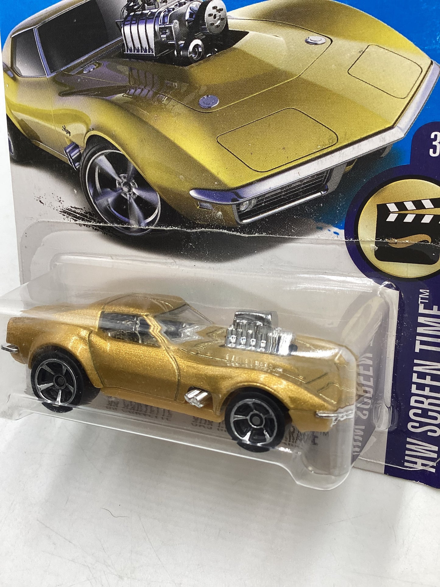 2017 Hot Wheels #99 68 Corvette Gas Monkey Garage (Small crease on left of card) 17A