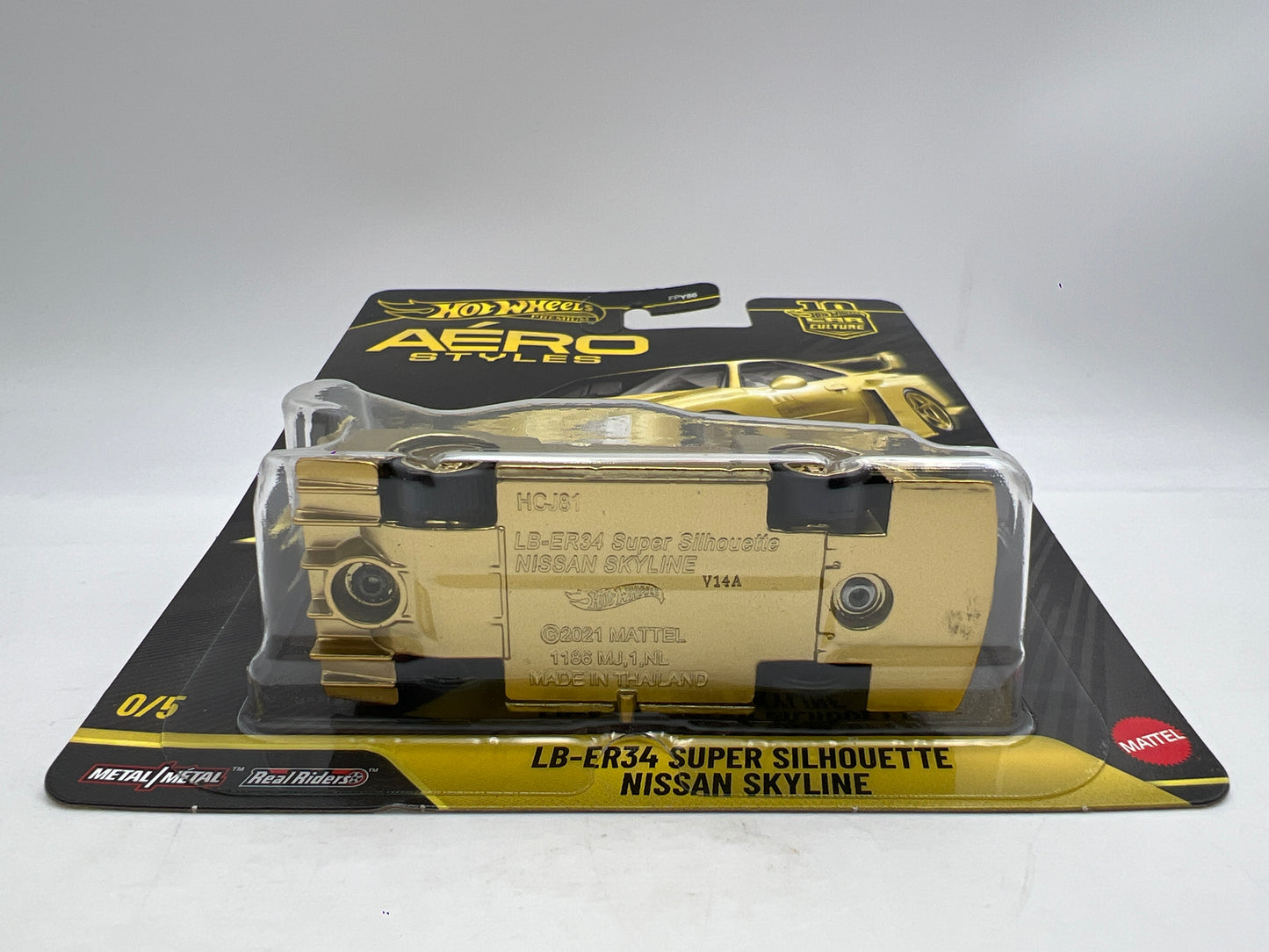 2026 Hot Wheels Aero Styles #0 CHASE LB-ER34 Super Silhouette Nissan Skyline Gold W/Protector