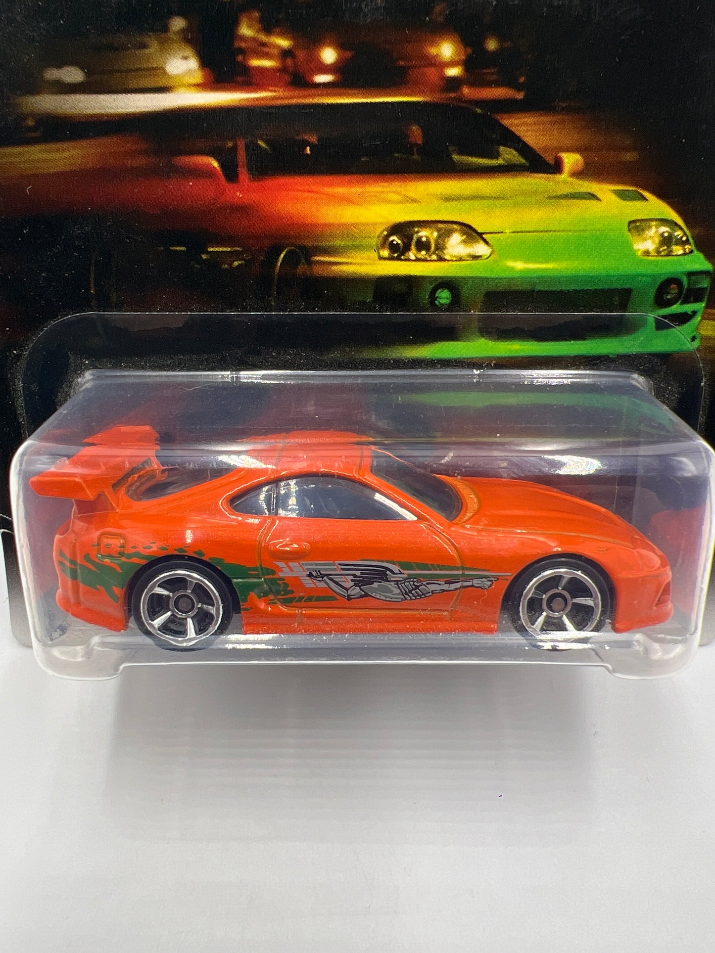 2016 Hot Wheels Fast & Furious #1 94 Toyota Supra Orange W/Protector