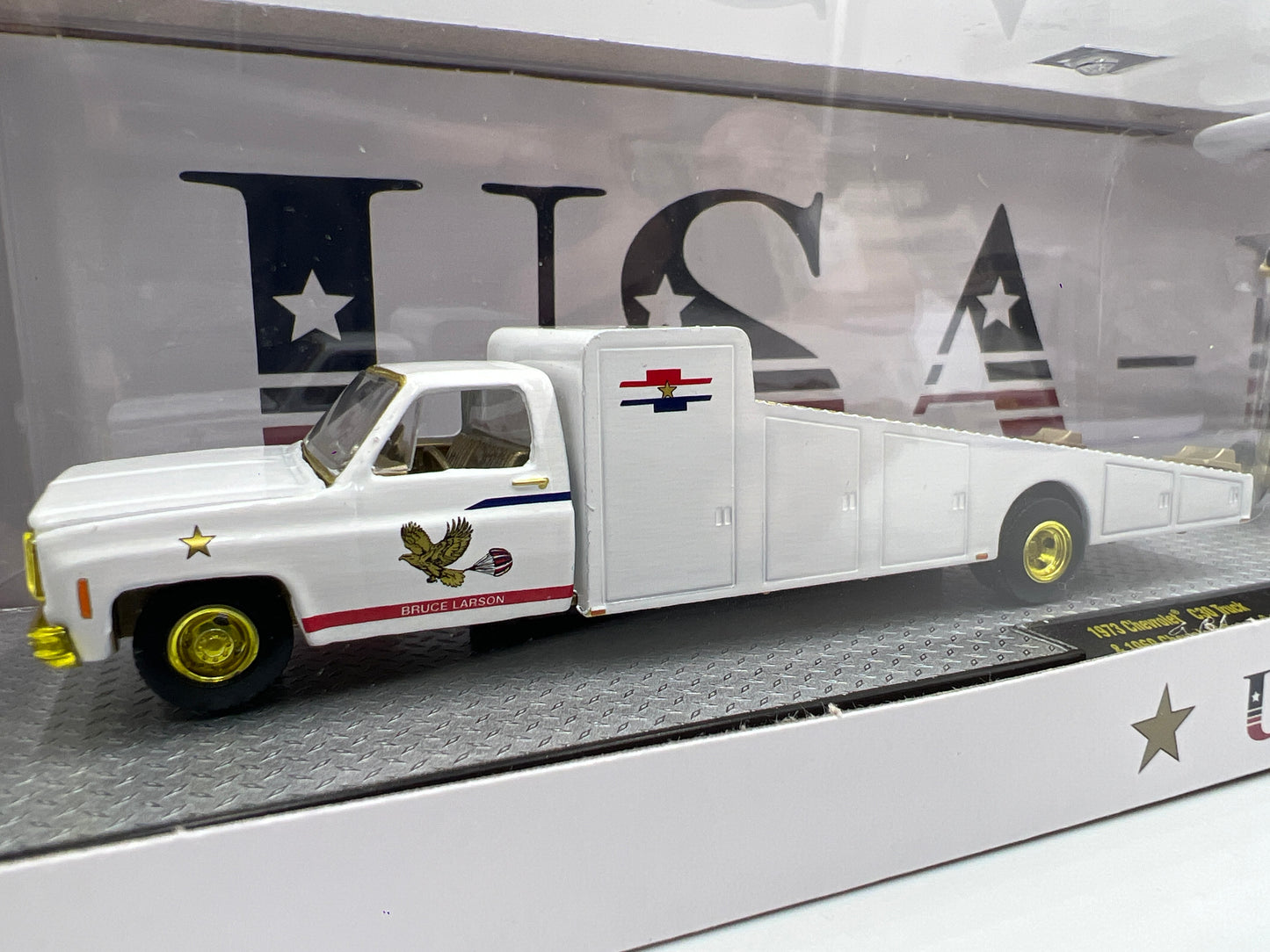 2025 M2 Machines Auto Haulers CHASE 1973 Chevrolet C30 Truck & 1969 Chevrolet Camaro Funny Car USA-1 S44