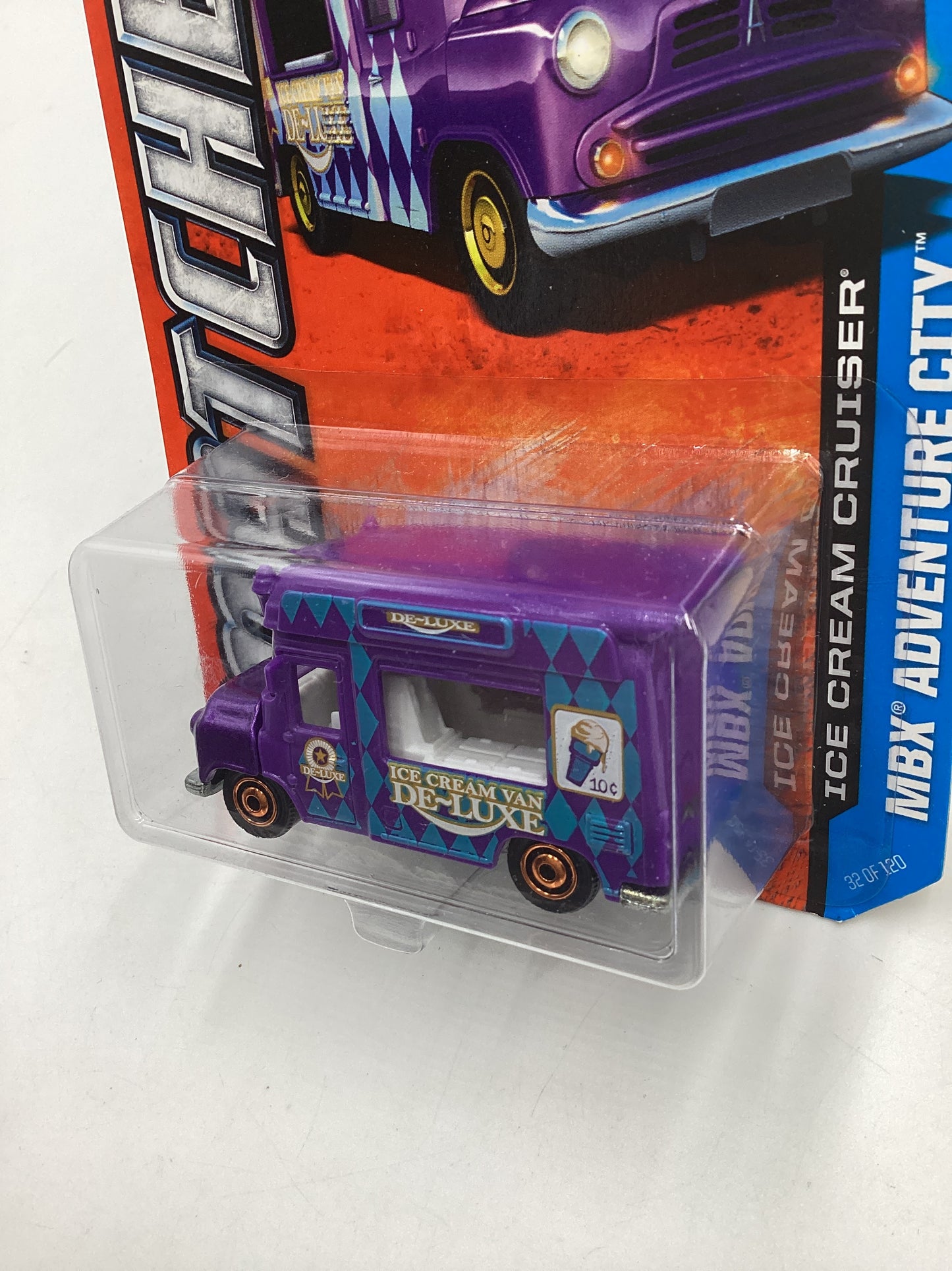 Matchbox 2013 MBX Adventure City Ice Cream Cruiser Purple #32 207E