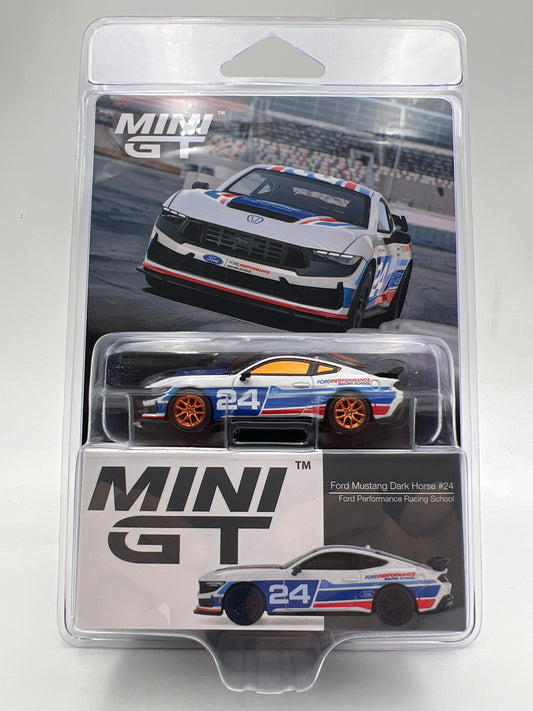 Mini GT #1172 CHASE Ford Mustang Dark Horse #24 Ford Performance Racing School