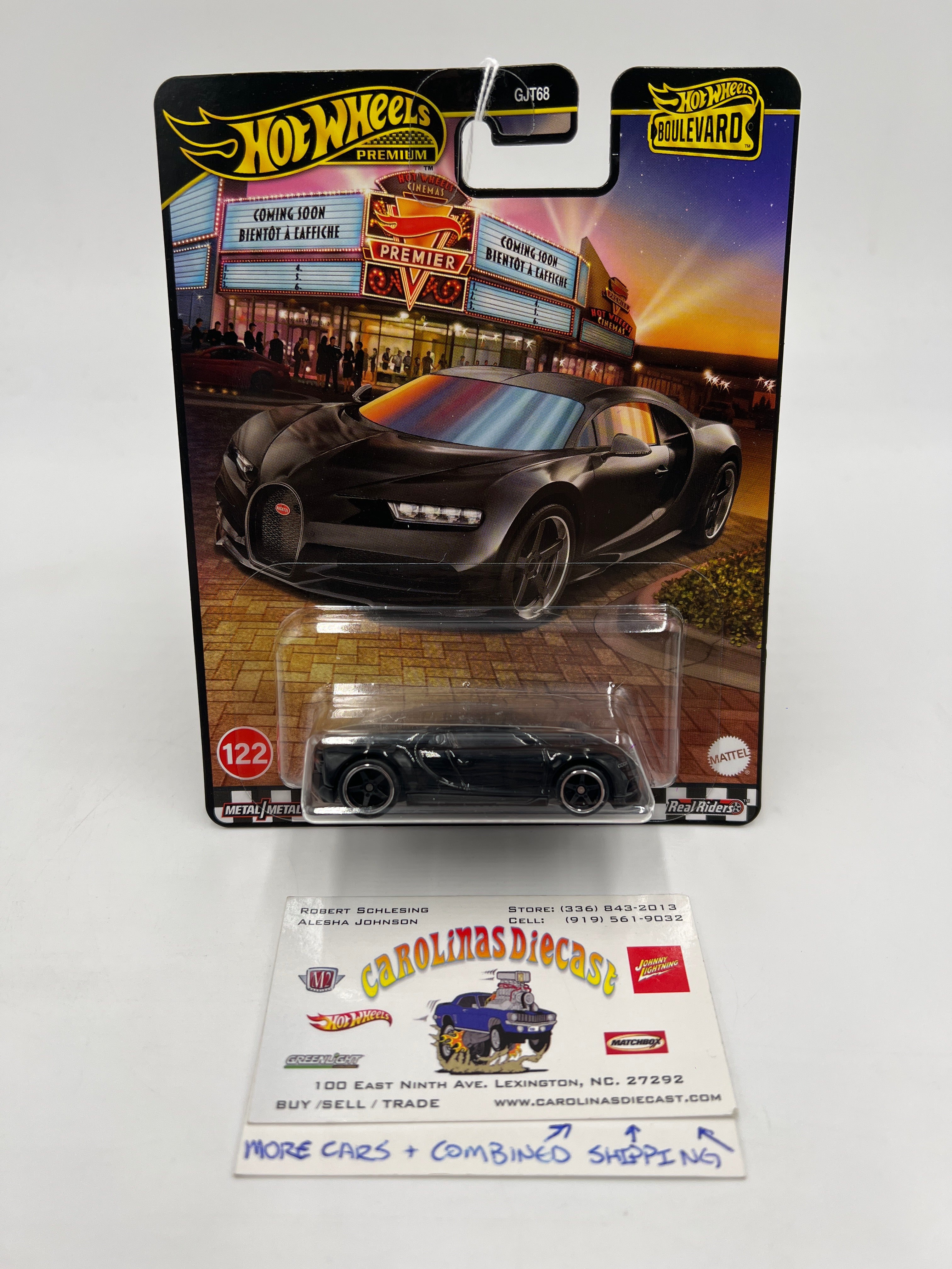 2025 Hot Wheels Premium Boulevard #122 16 Bugatti Chiron Black