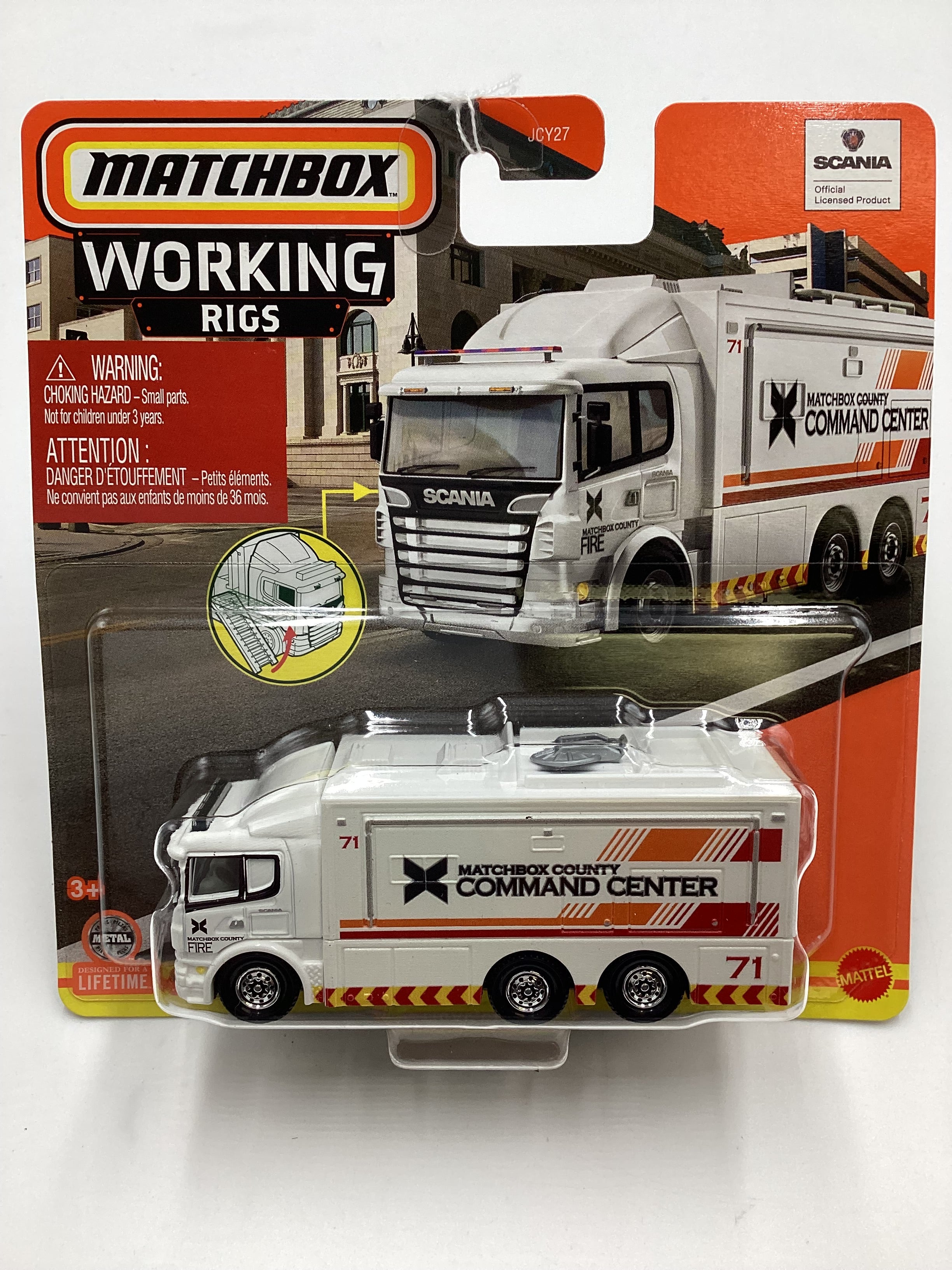Matchbox Working Rigs #13 Scania Tactical Command Center White