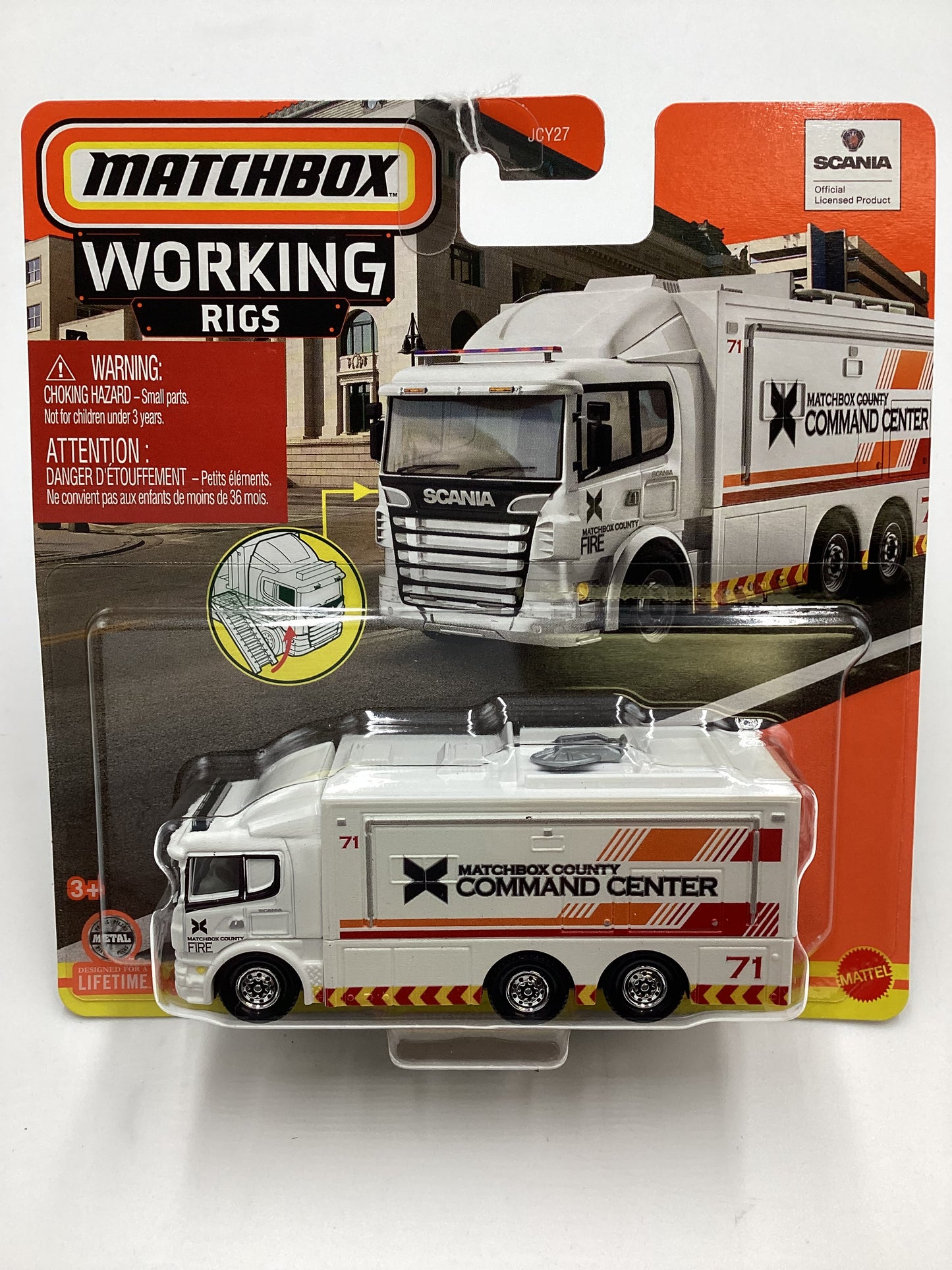 Matchbox Working Rigs #13 Scania Tactical Command Center White 168i