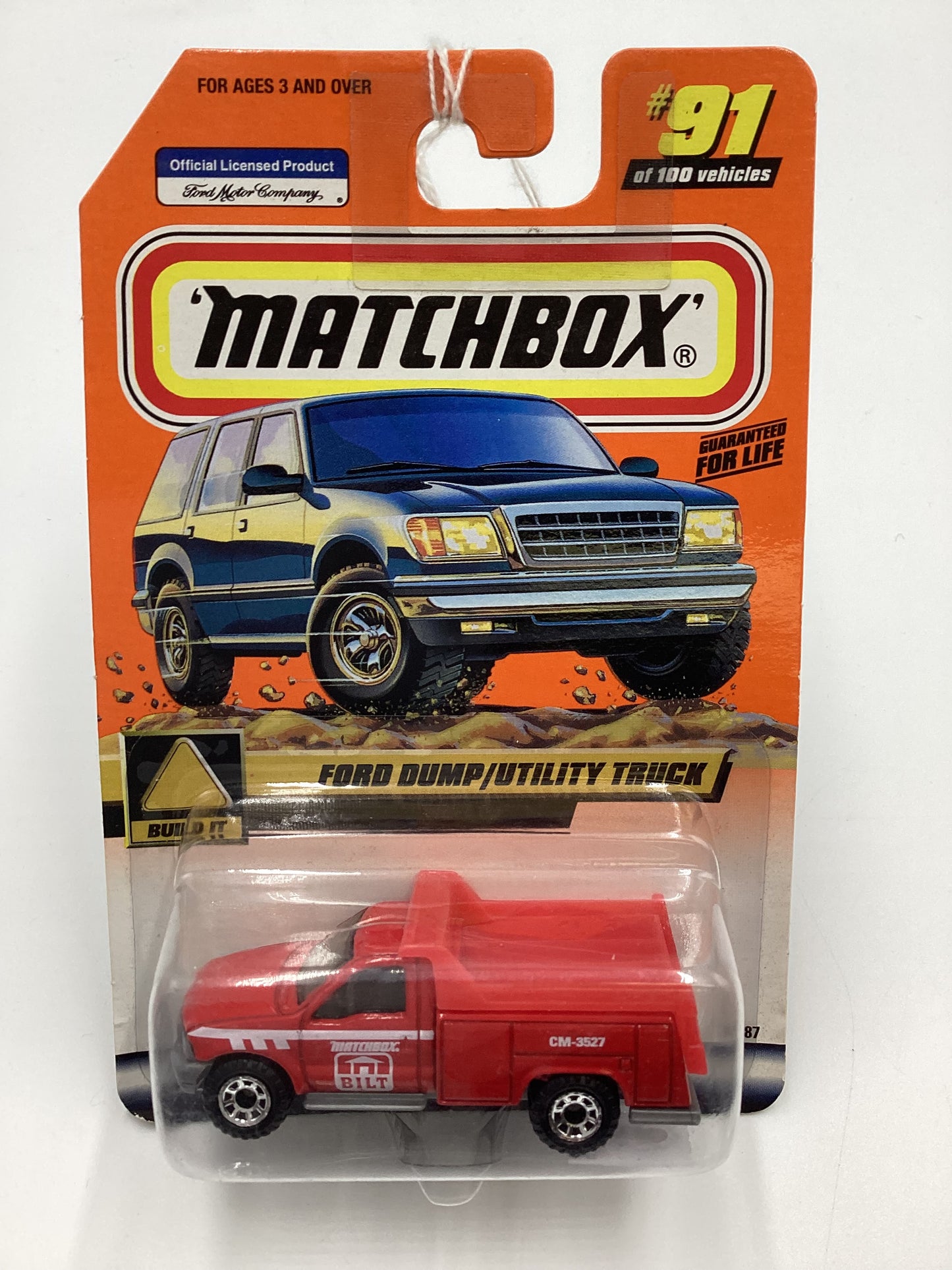 2000 Matchbox #91 Ford Dump/ Utility Truck Red 210C