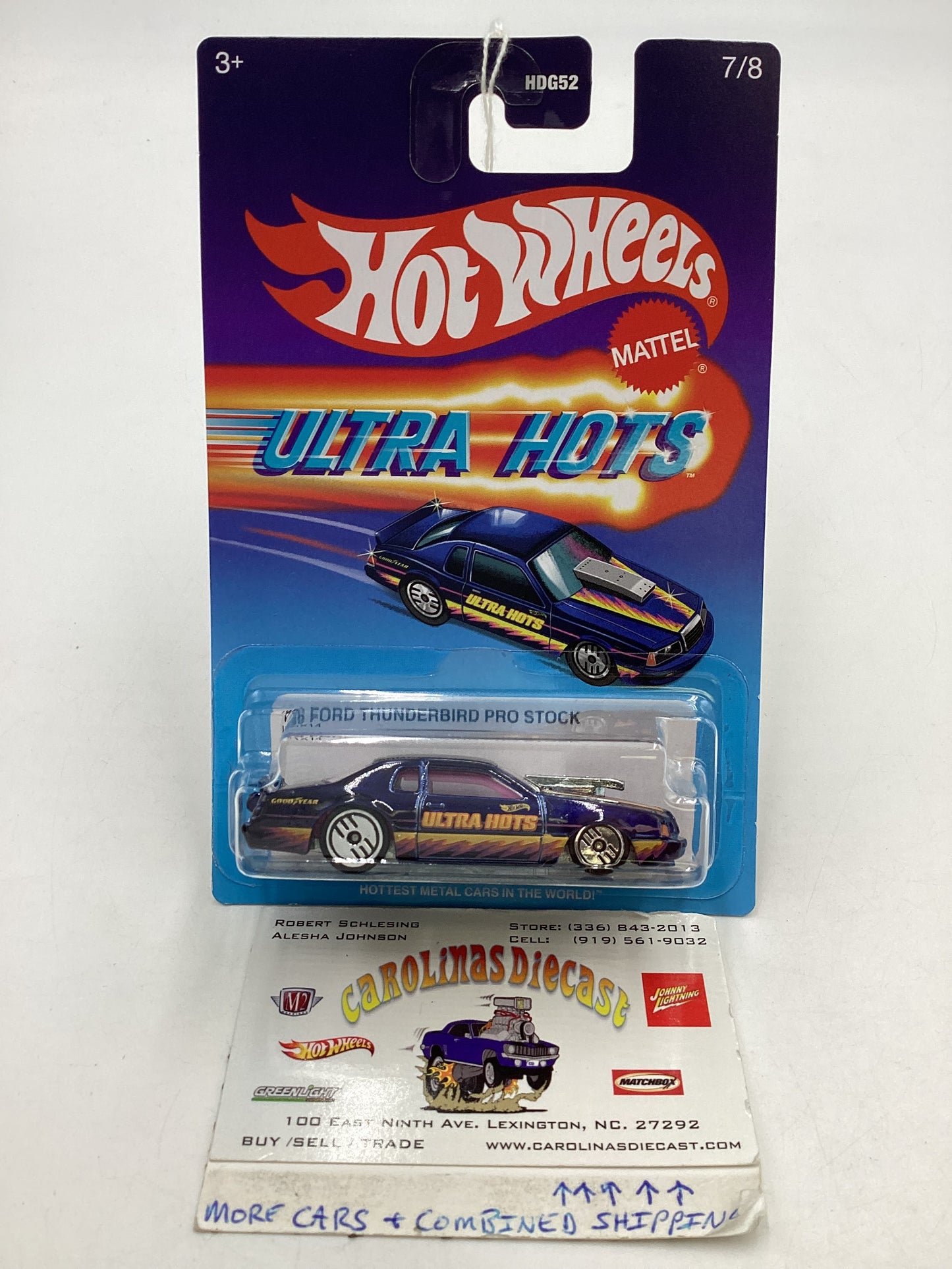 2024 Hot wheels Target Ultra Hots #7 86 Ford Thunderbird Pro Stock Blue 156G