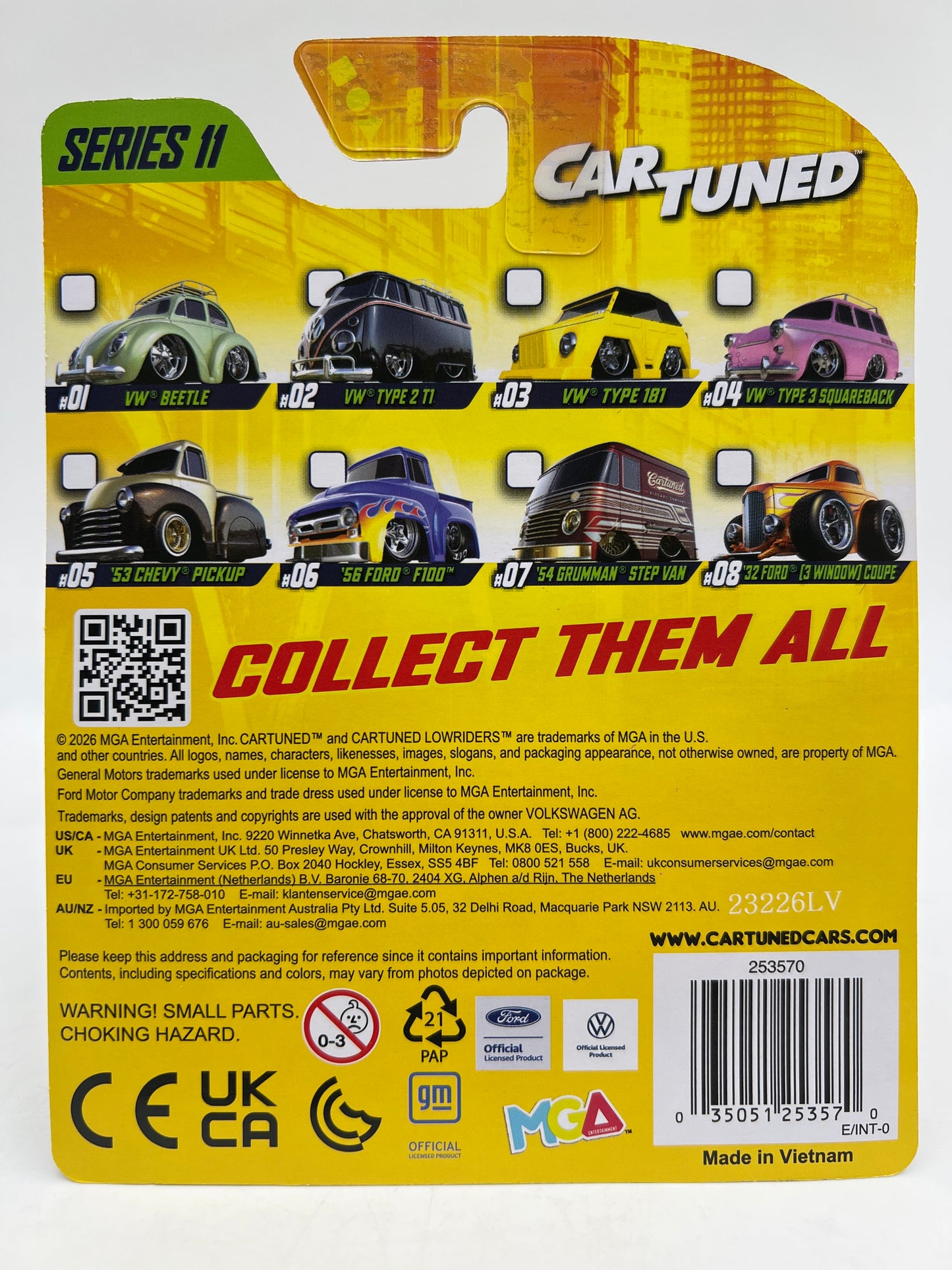 MGA Car Tuned Mainline Series 11 #3 VW Type 181 Yellow
