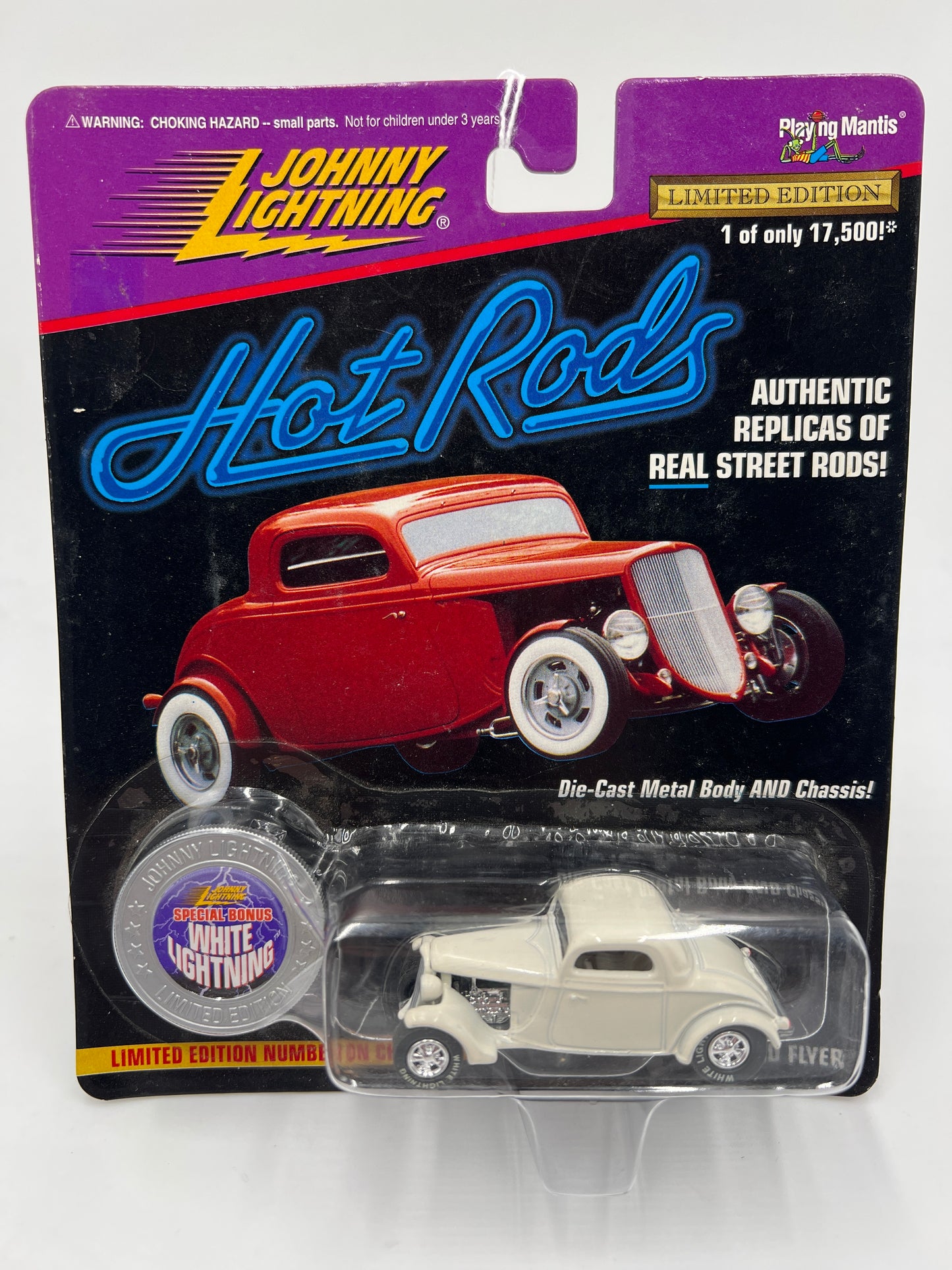 Johnny Lightning White Lightning Chase Hot Rods #483 Flathead Flyer Ford White