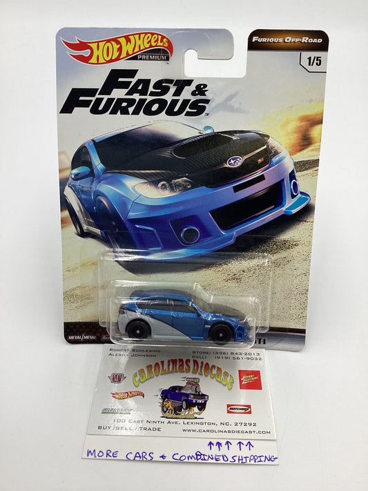 Hot Wheels Premium Fast & Furious Furious Off-Road #1 Impreza WRX STI Blue with protector