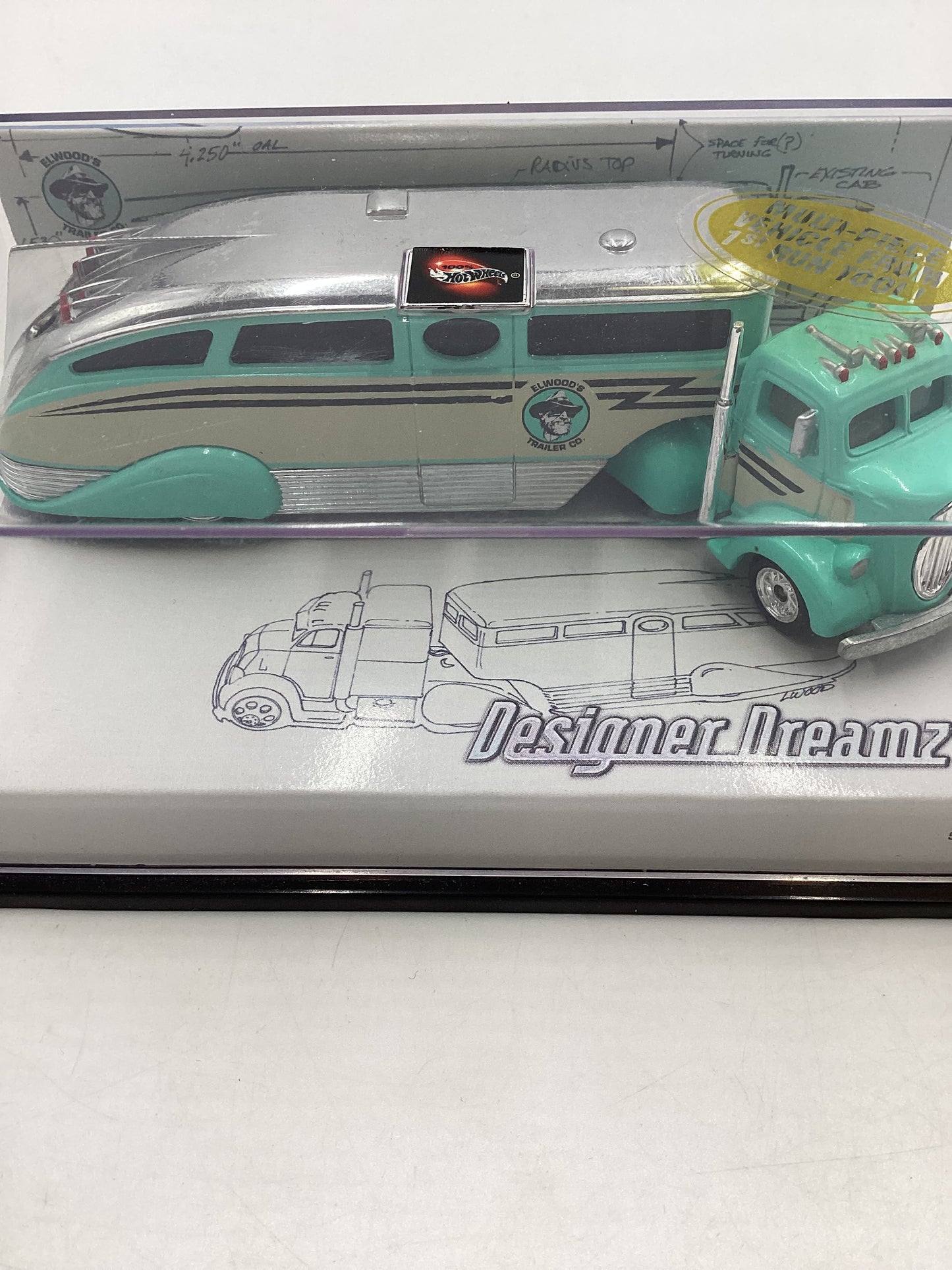 Hot Wheels 100% Designer Dreams III 38 Ford COE W/ Travel Trailer (No Box)