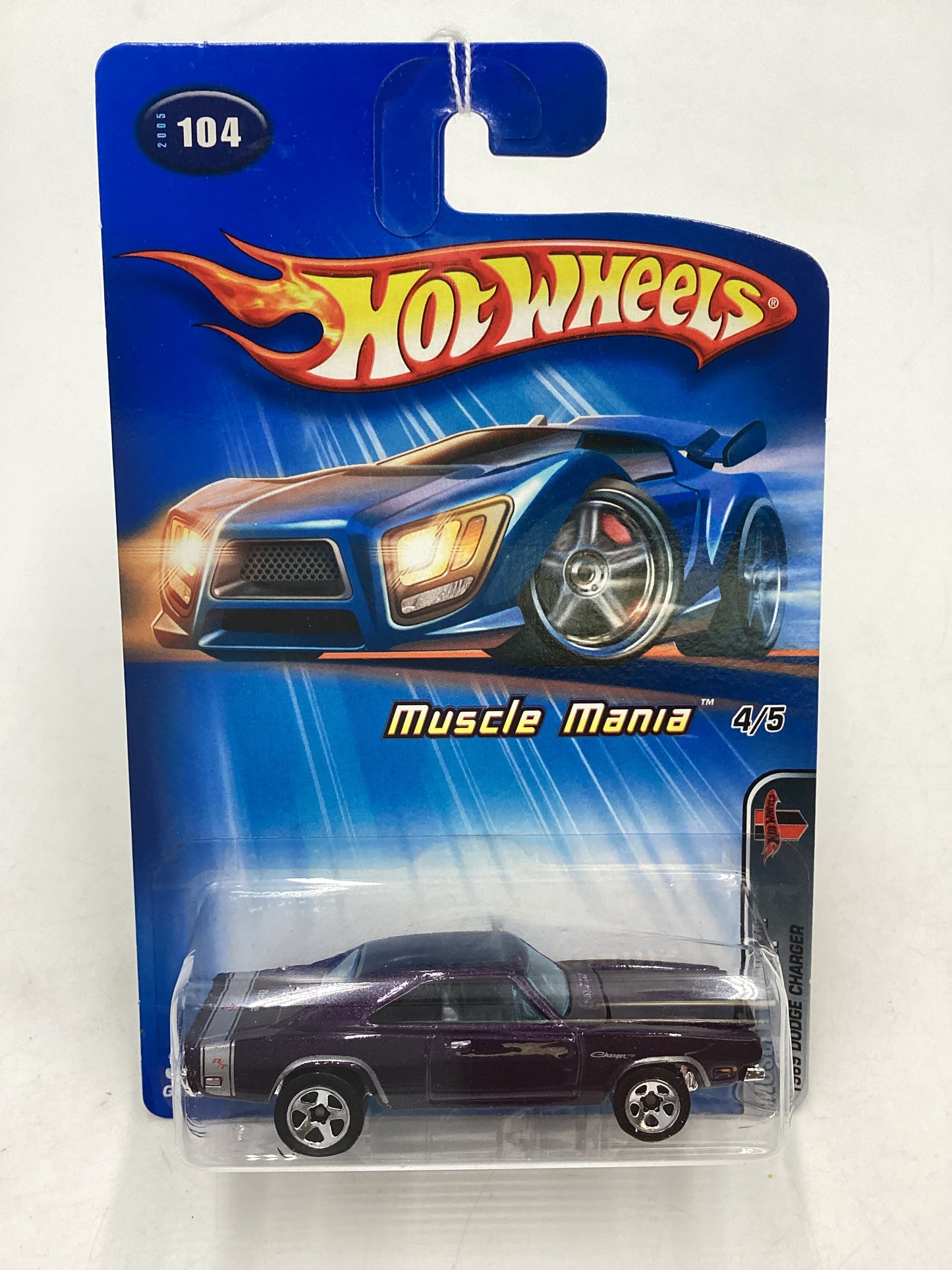 2005 Hot Wheels #104 1969 Dodge Charger Purple Kmart Exclusive