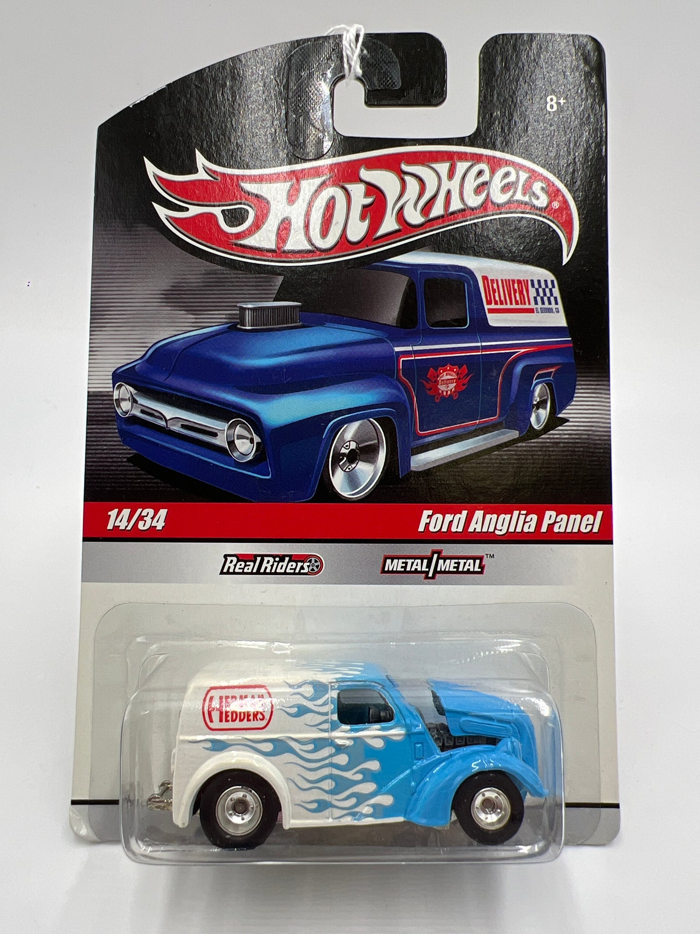 Hot Wheels Slick Rides #14 Ford Anglia Panel Hedman Hedders Blue/White 241G