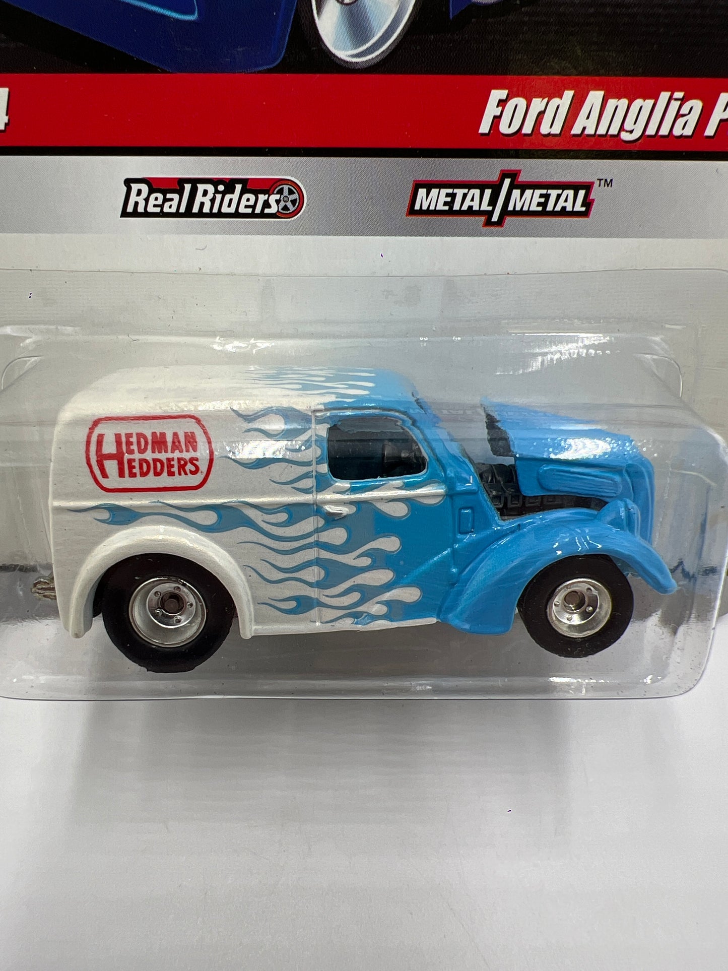 Hot Wheels Slick Rides #14 Ford Anglia Panel Hedman Hedders Blue/White 241G