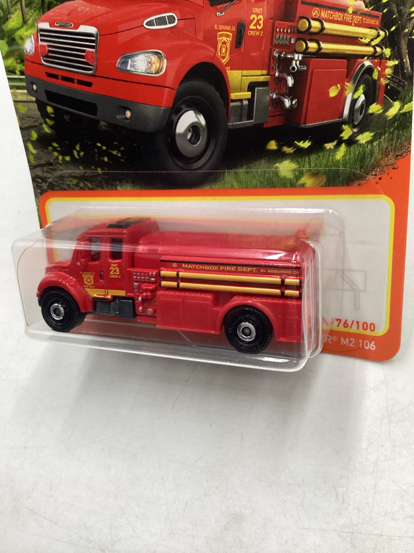 2024 Matchbox G Case #76 Freightliner M2 106 Fire Truck Red 211B
