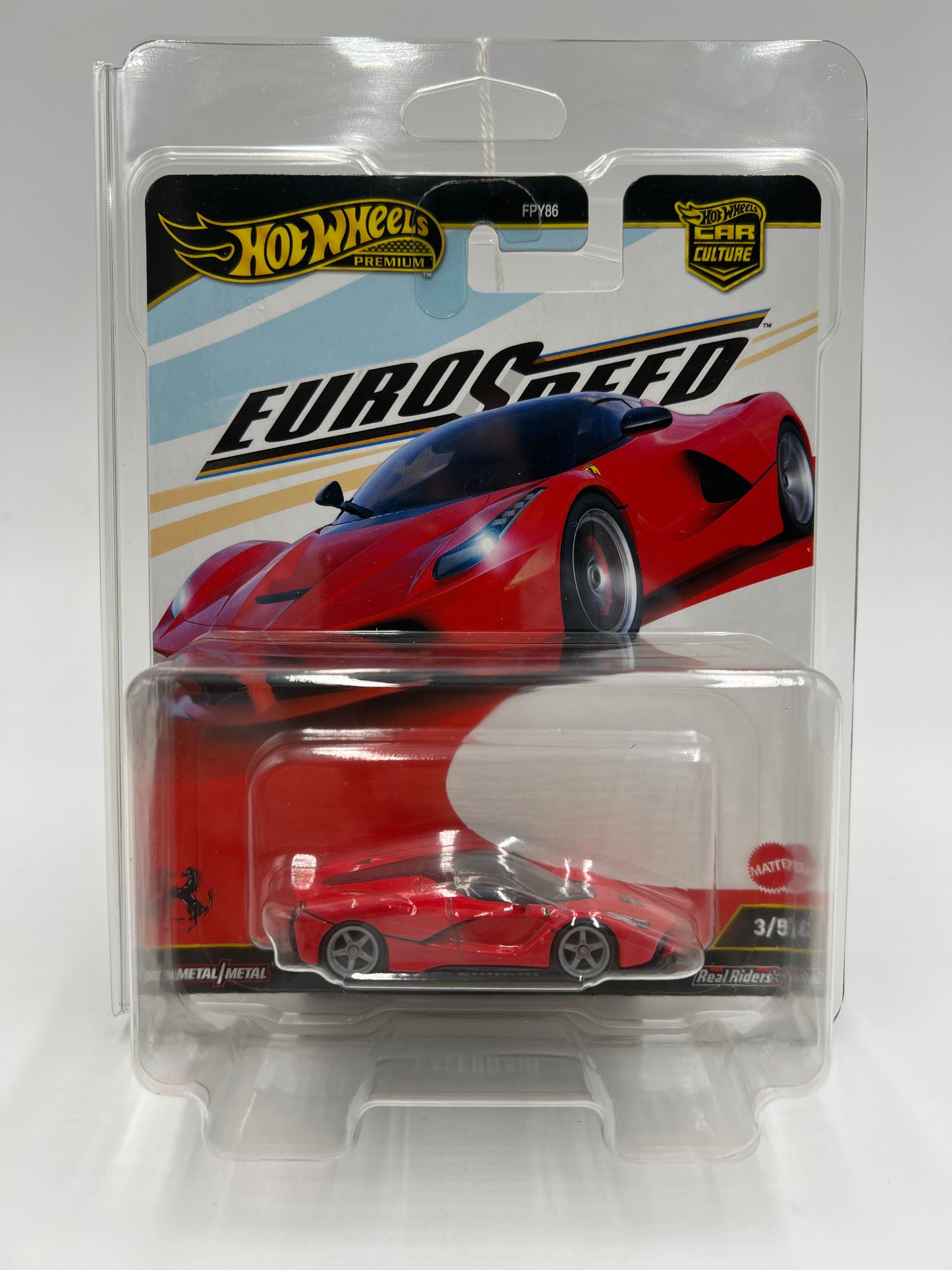 2025 Hot Wheels Car Culture Premium Euro Speed #3 Ferrari LaFerrari Red W/Protector