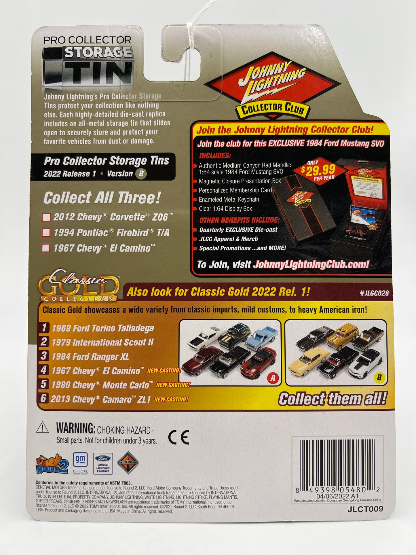 Johnny Lightning Storage Tin Release 1 Version B #1 2012 Chevy Corvette Z06 Orange 228F