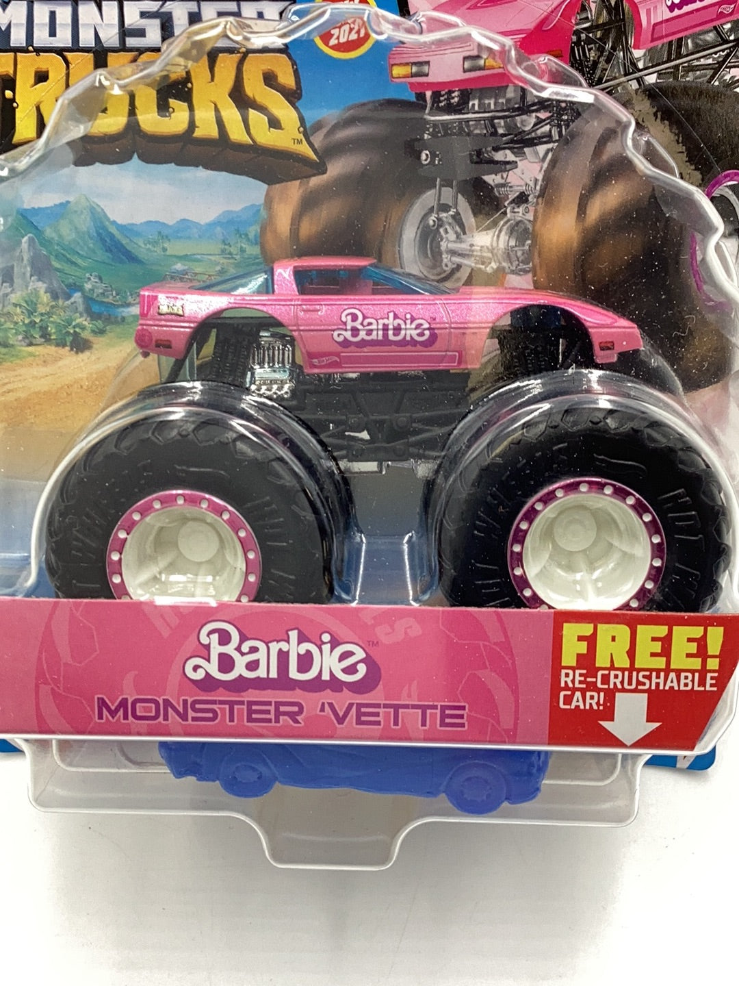 HW Monster Trucks Barbie Monstervette & 60th ann. '14 corvette stingray lot high quality