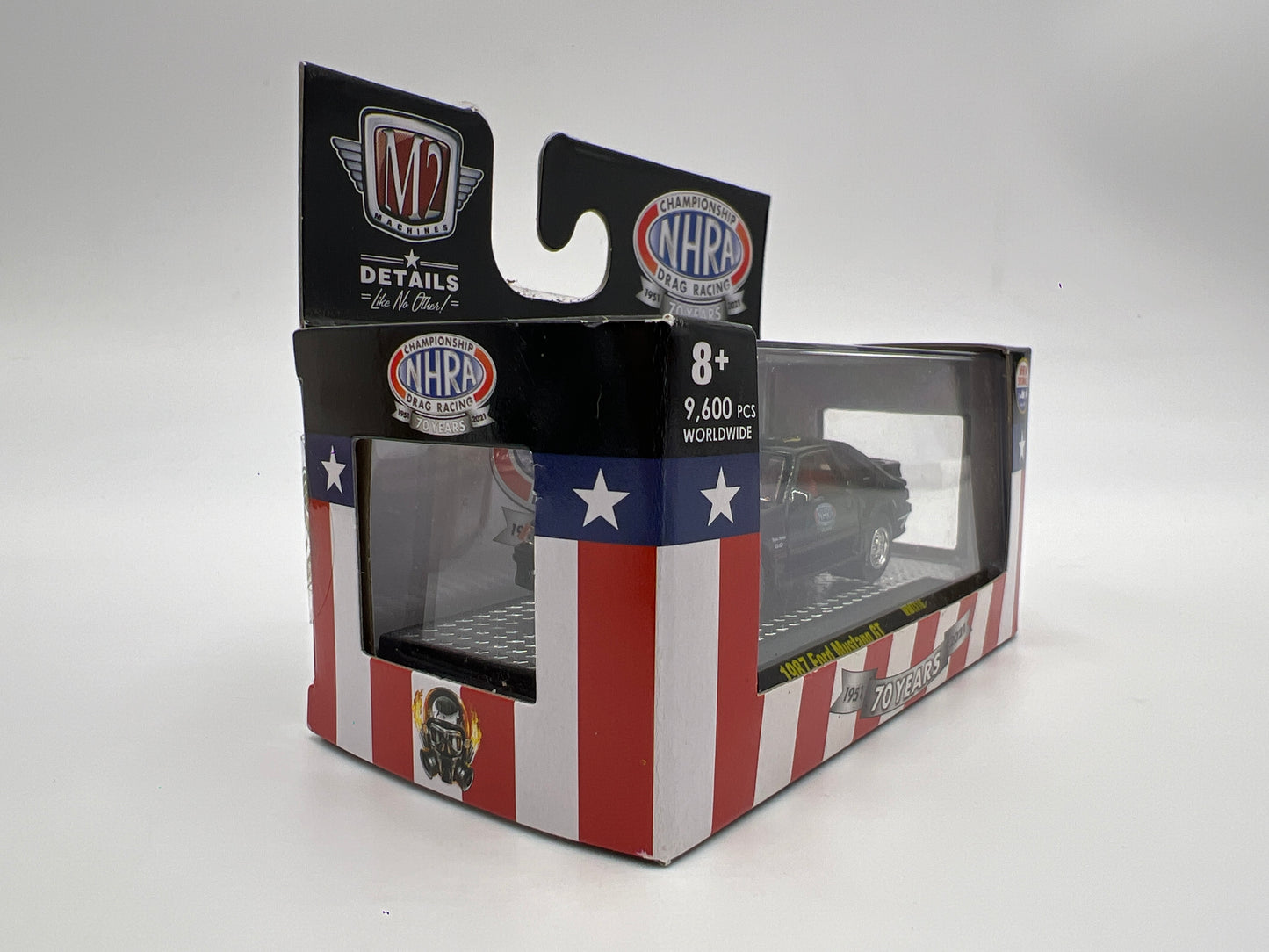 M2 Machines Walmart Exclusive 1987 Ford Mustang GT Black NHRA WMTS16