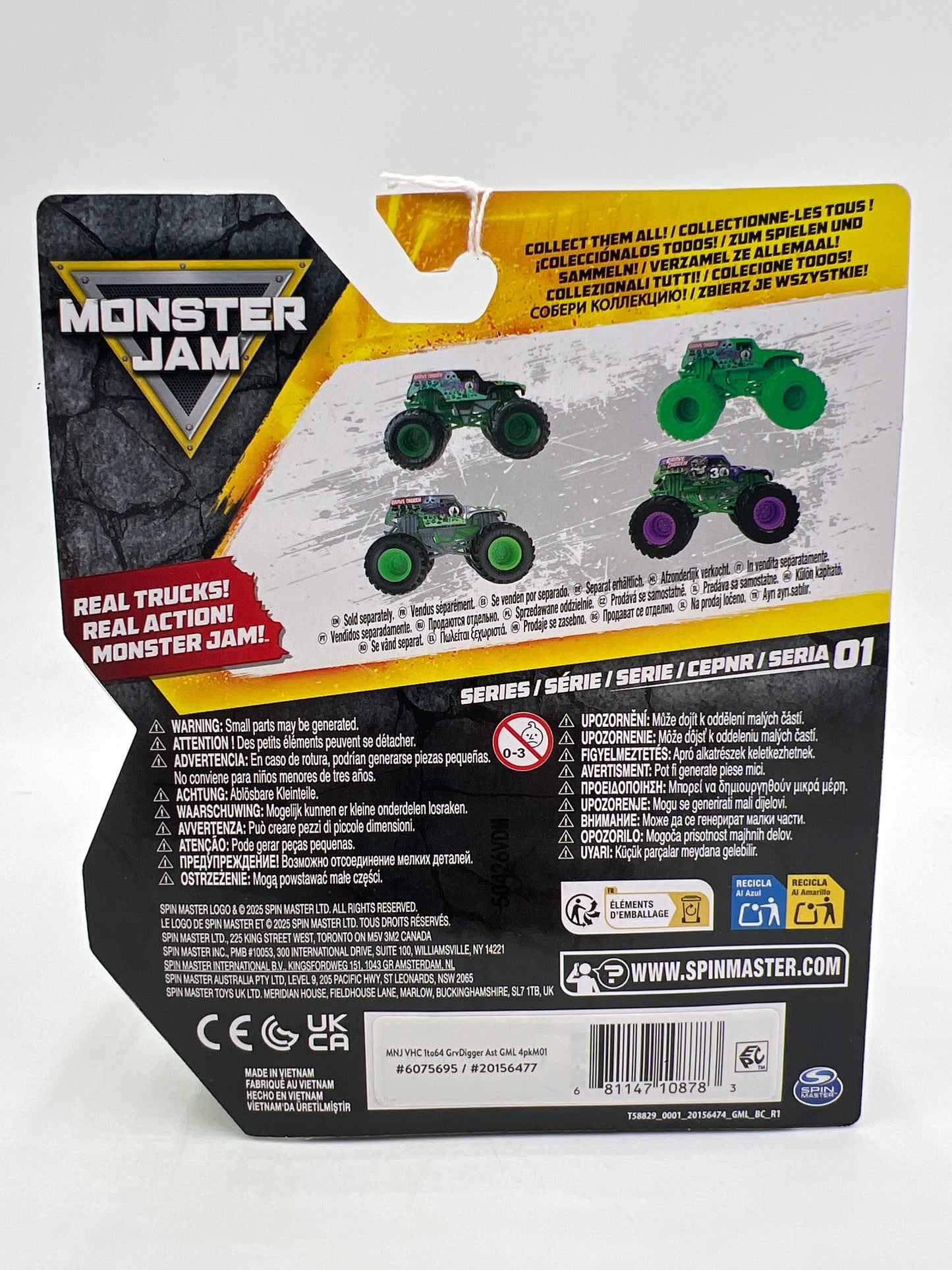 Monster Jam Series 1 Grave Digger Neon Green 134D