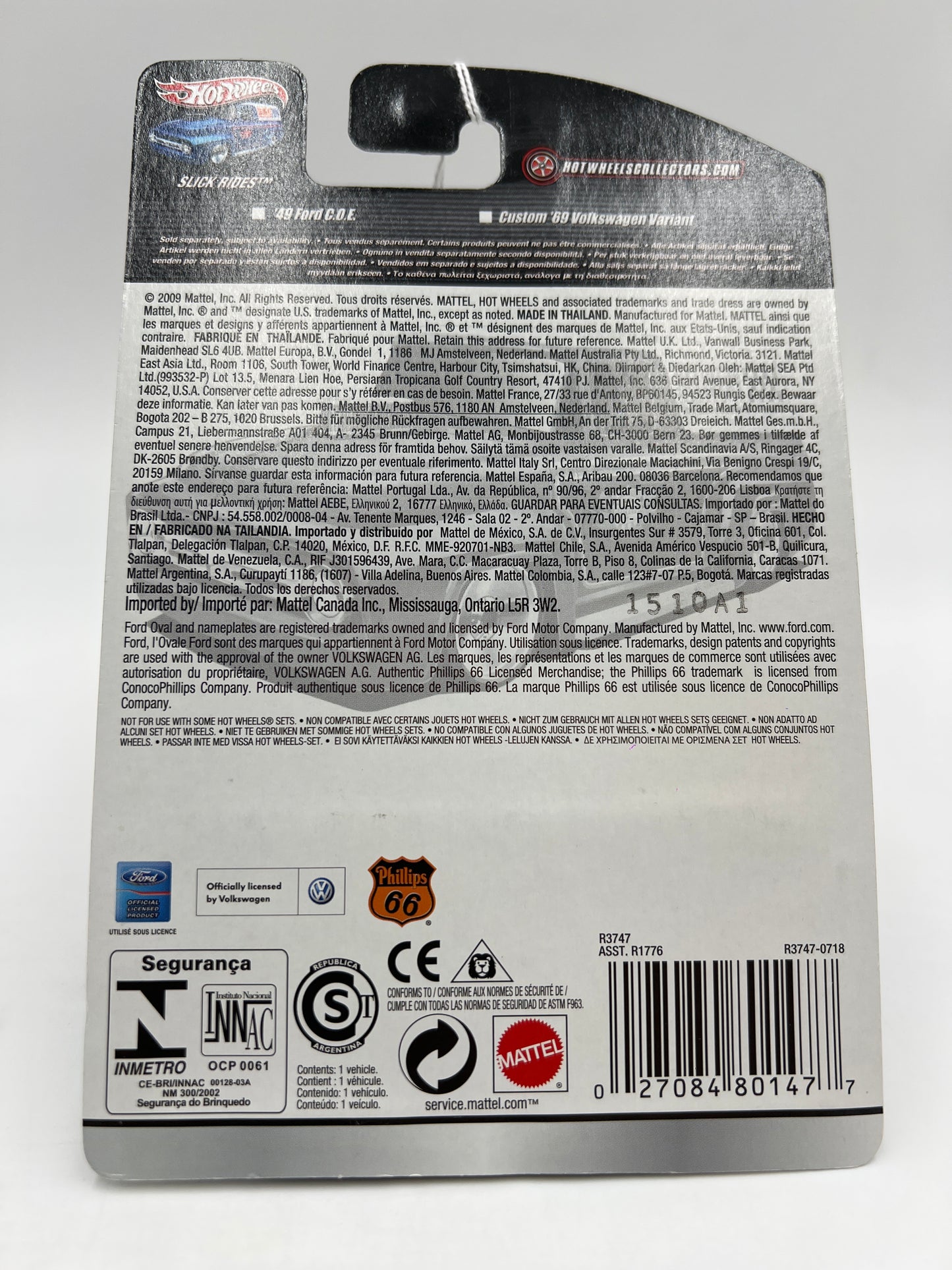 Hot Wheels Premium Delivery Series #32 Custom 69 Volkswagen Variant Koni Black/Silver