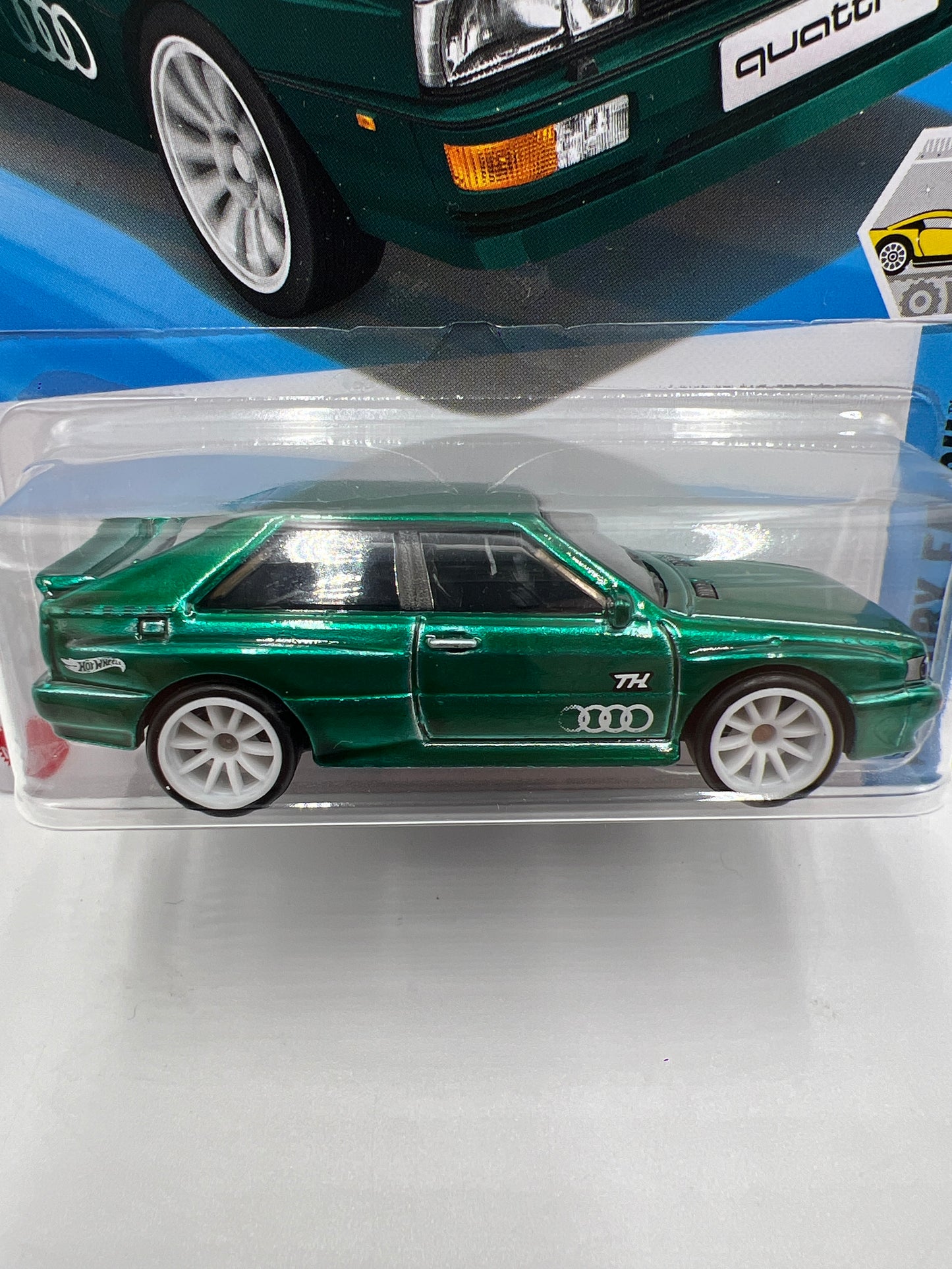 2025 Hot Wheels A Case Super Treasure Hunt #16 87 Audi Quattro Green W/Protector