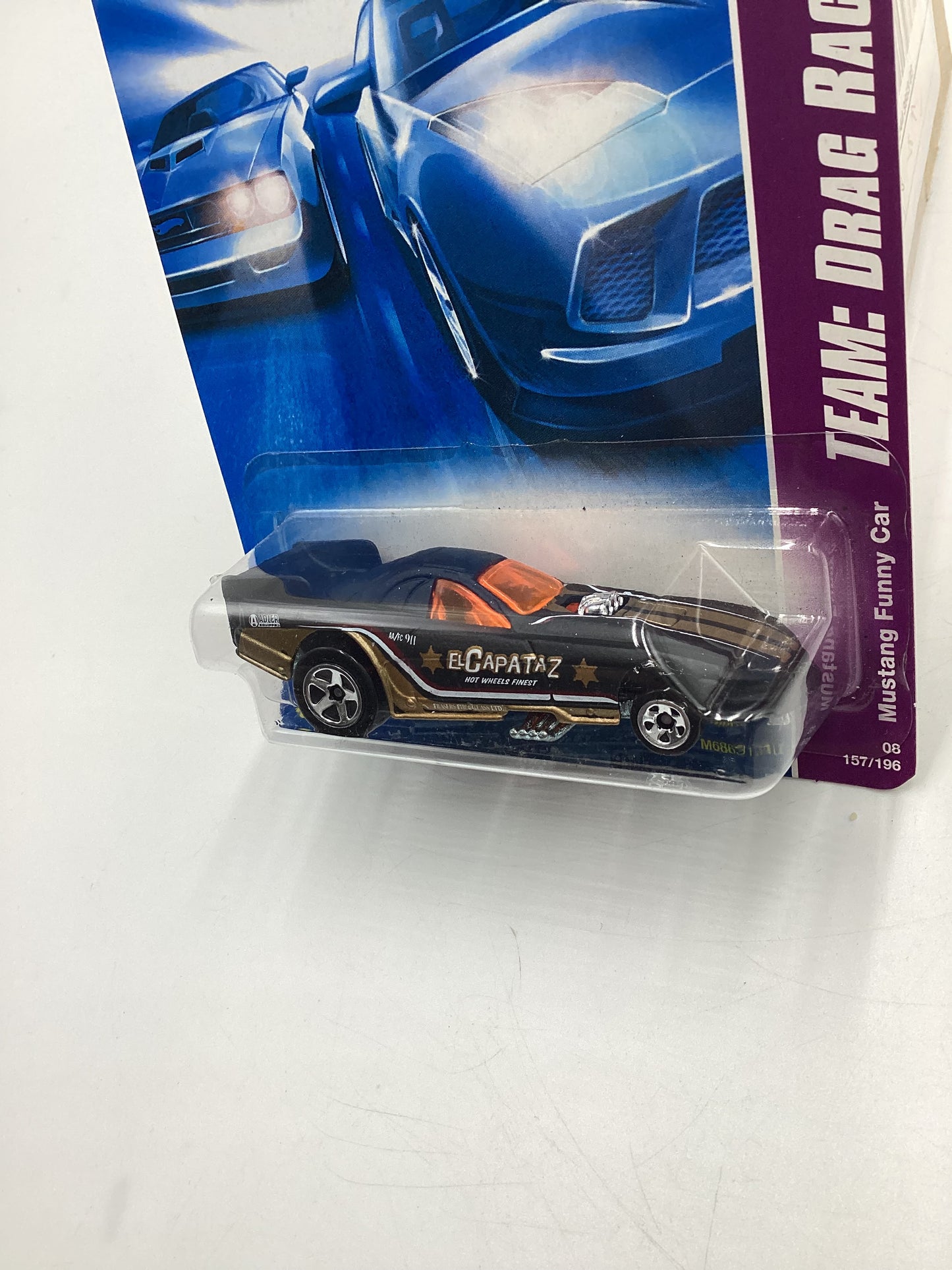 2008 Hot Wheels HW Team: Drag Racing #157 Mustang Funny Car Matte Black 35F