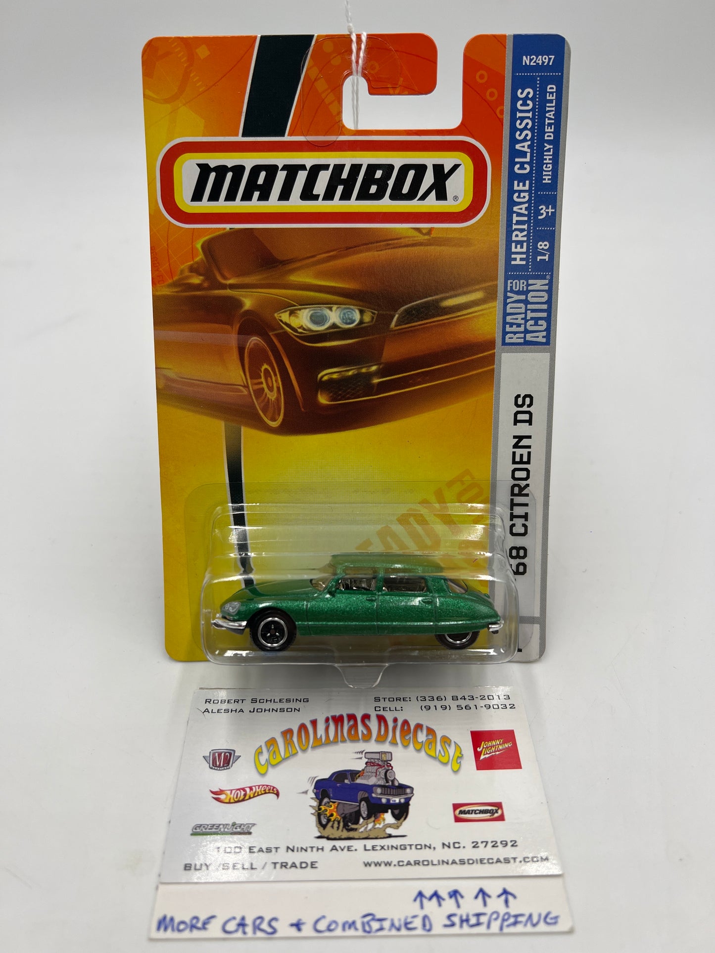 Matchbox #1 Heritage Classics 68 Citroen DS Green 68F