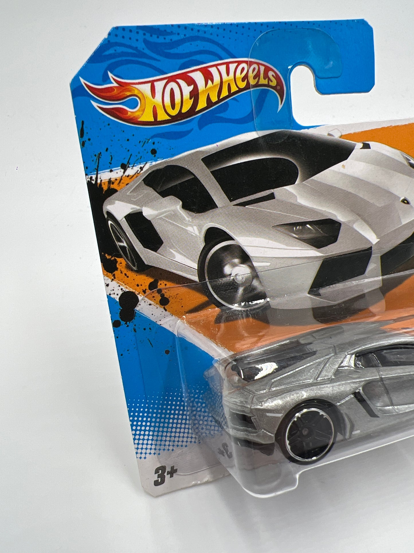 2012 Hot Wheels Short Card Premiere #12 Lamborghini Aventador LP 700-4 Silver W/Protector 2