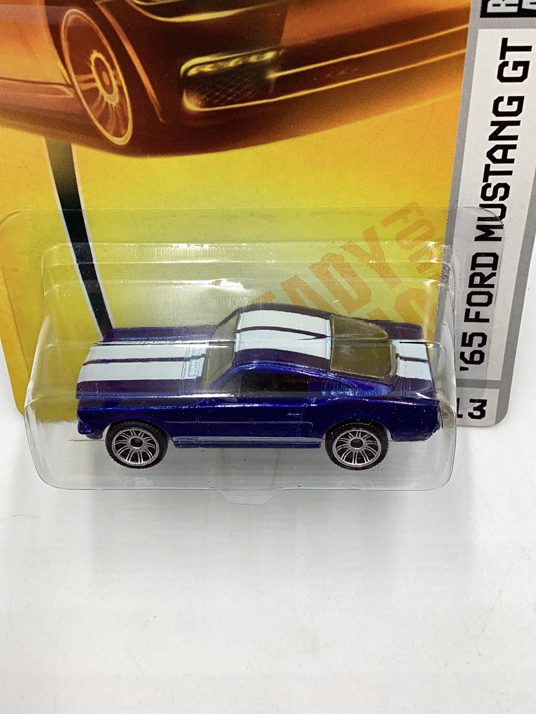 2008 Matchbox #13 65 Ford Mustang GT blue 19F