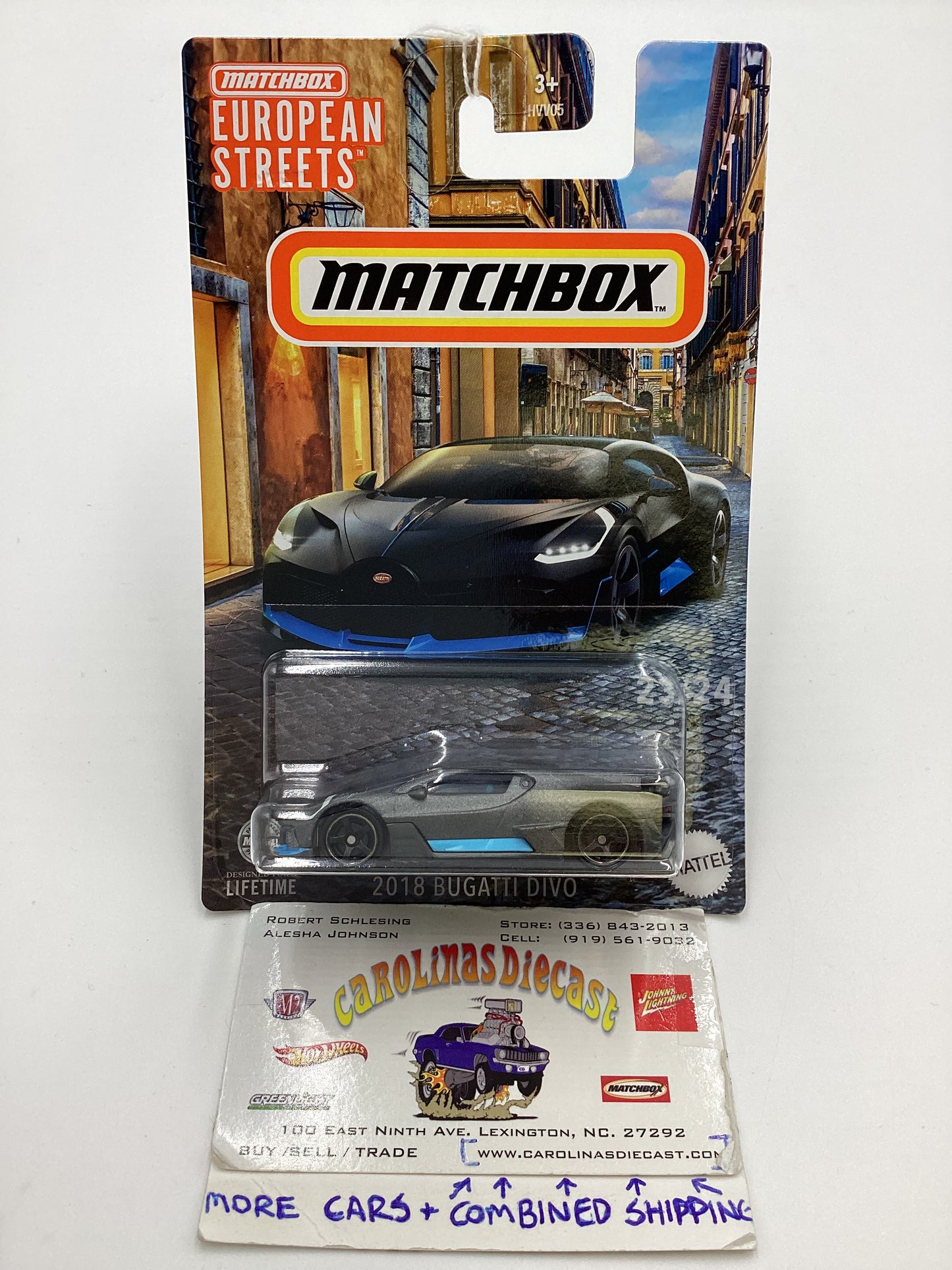 2024 Matchbox European Streets #23 2018 Bugatti Divo Gray 162 G