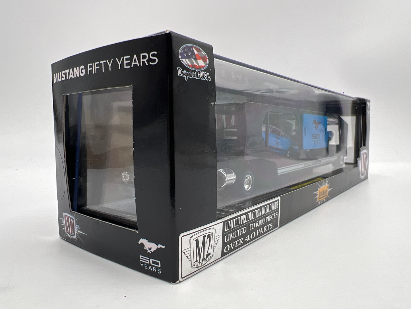 M2 Machines Auto Haulers Walmart Exclusive Mustang 50 Years 1956 Ford COE & 1968 Ford Mustang Cobra Jet 2+2 Fastback /1970 Boss 302 R S08