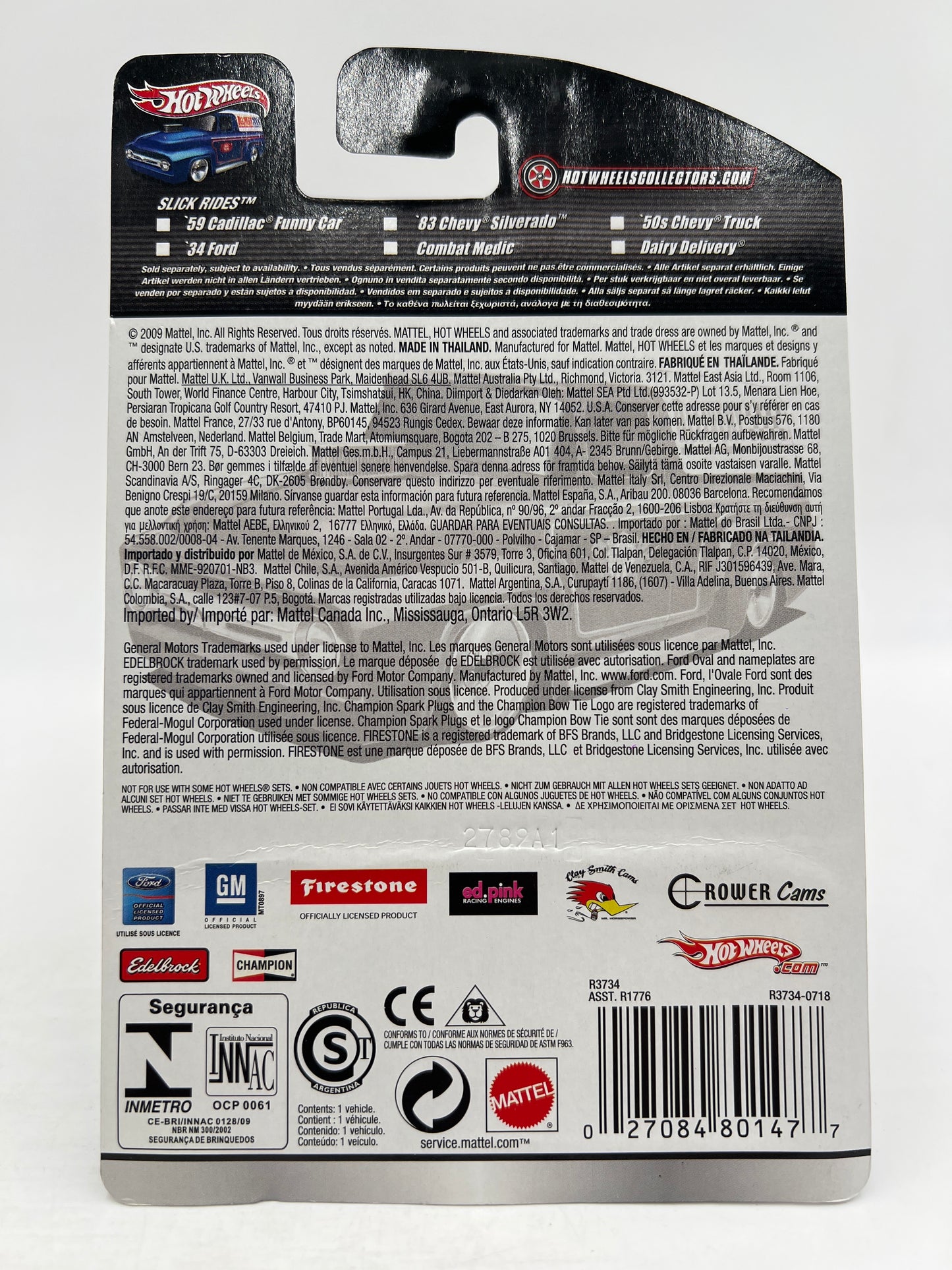 Hot Wheels Premium Slick Rides #8 83 Chevy Silverado Edelbrock W/Protector