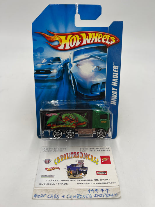 2007 Hot Wheels Hiway Hauler Dragon Wagon Green