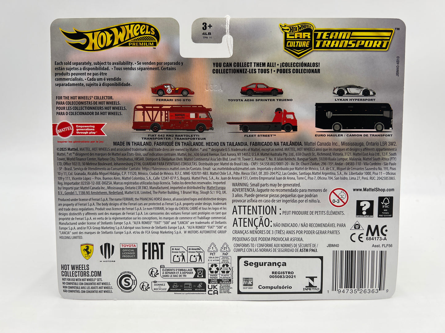 2025 Hot Wheels Car Culture Team Transport #84 Toyota AE86 Sprinter Trueno & Fleet Street 280C