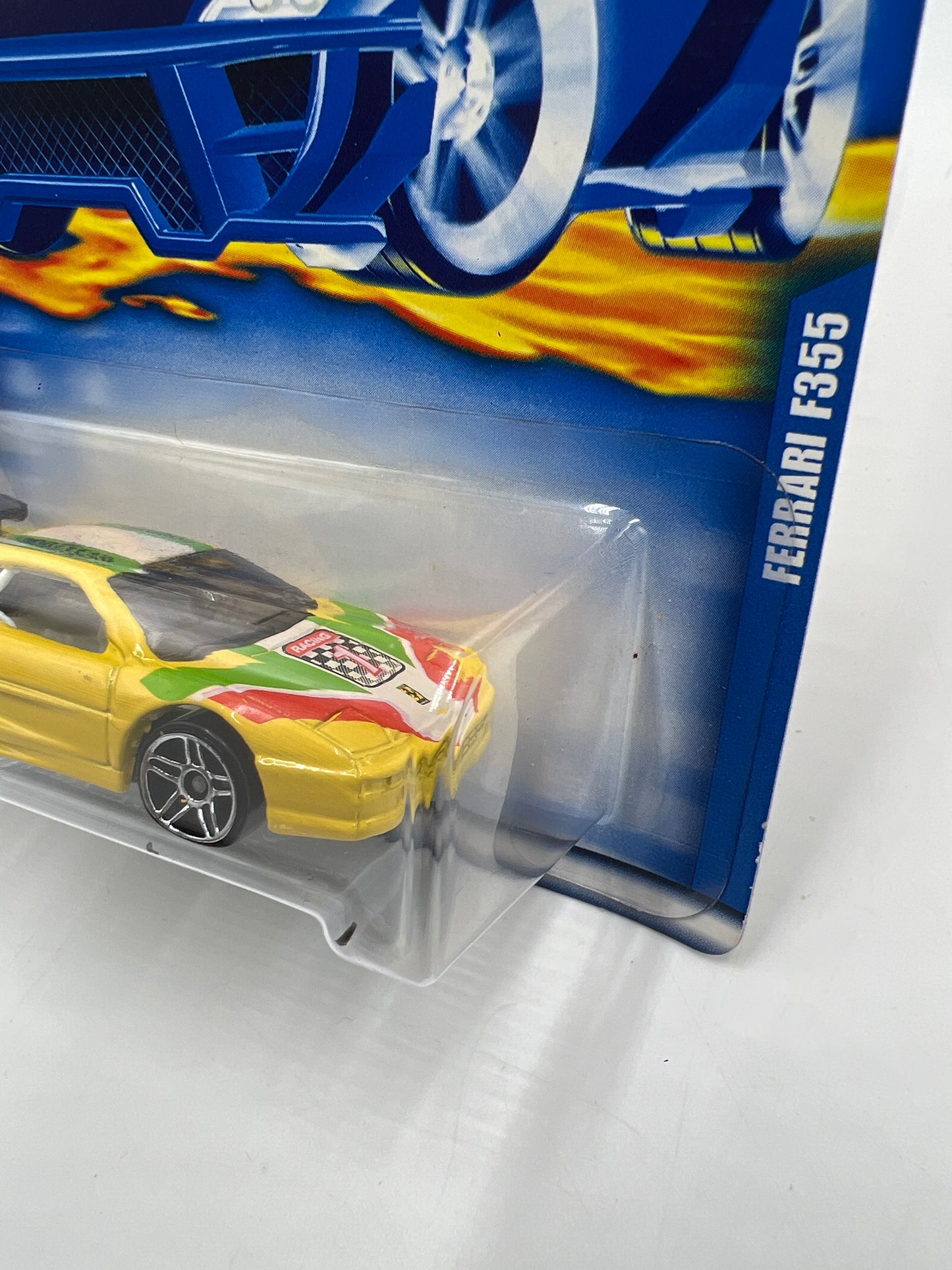 2001 Hot Wheels #191 Ferrari F355 Yellow PR5 Wheels