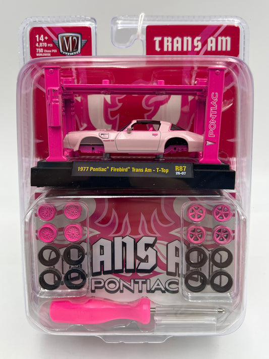 2026 M2 Machines R87 Model Kits CHASE 1977 Pontiac Firebird Trans Am T-Top Pink