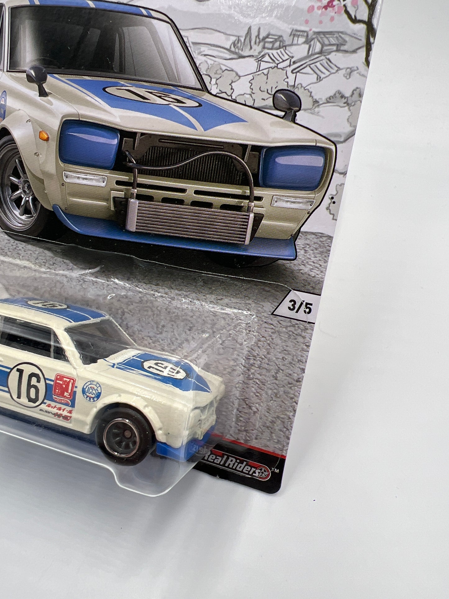 Hot Wheels Car Culture Japan Historics 1 #3 Roll Cage Variation Nissan Skyline 2000 GT-X White W/Protector