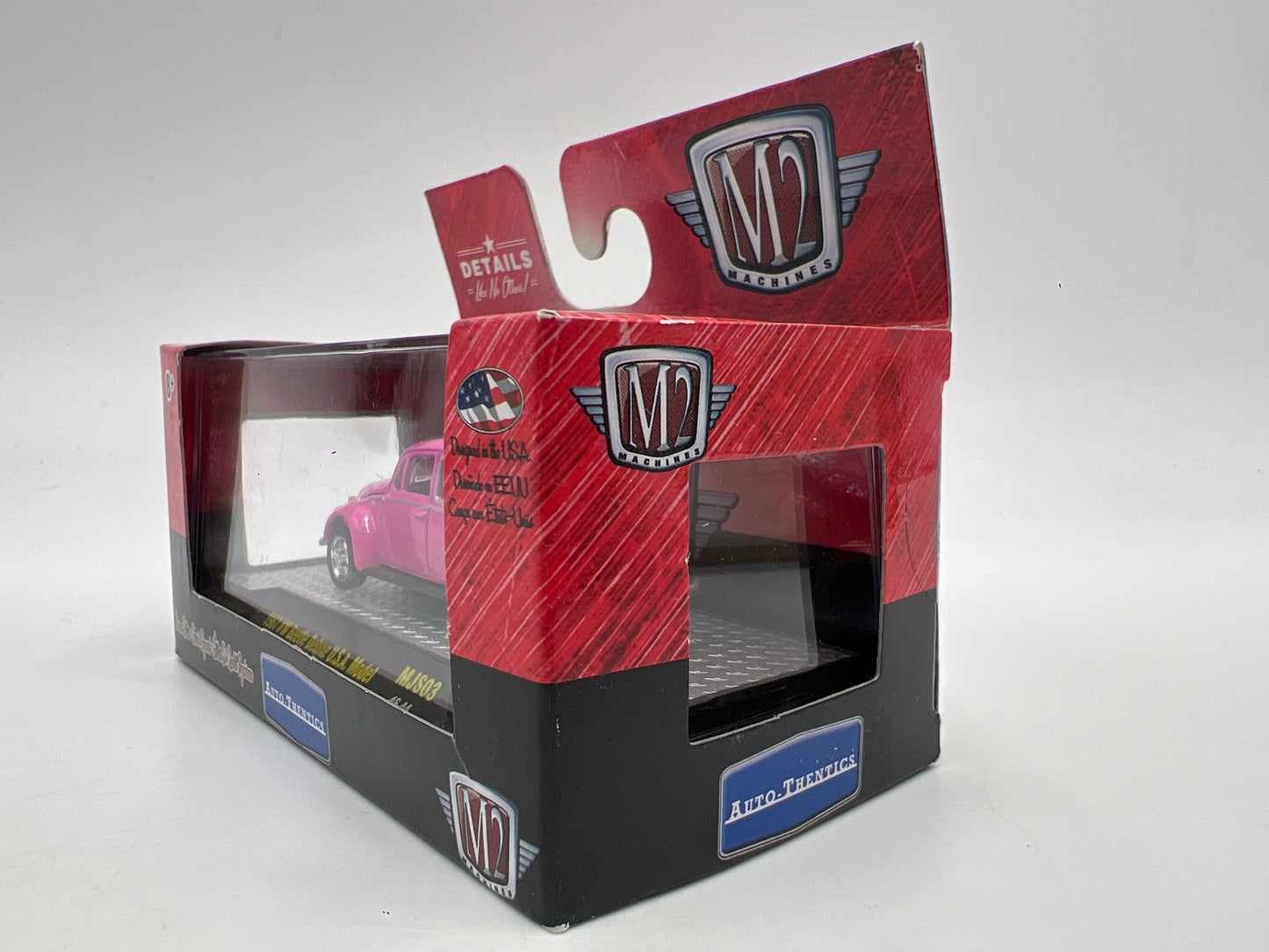 M2 Machines MiJo Exclusives 1/1600 1967 VW Beetle Deluxe USA Model Pink MJS03