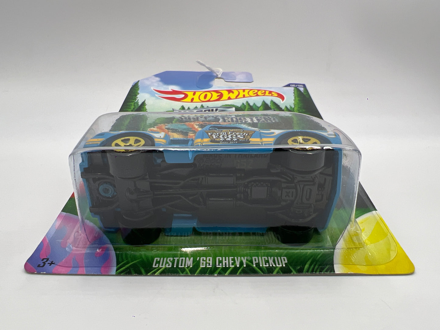 2015 Hot Wheels Happy Easter Series #6 Custom 69 Chevy Pickup Blue 156H