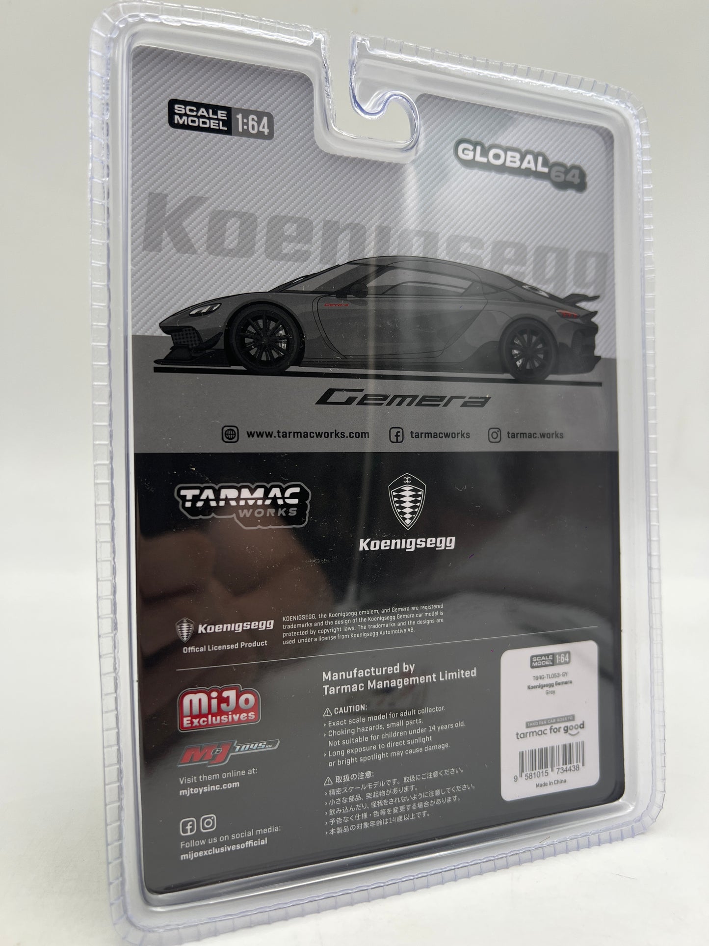 Tarmac Works Mijo Exclusives #53 Koenigsegg Gemera Gray