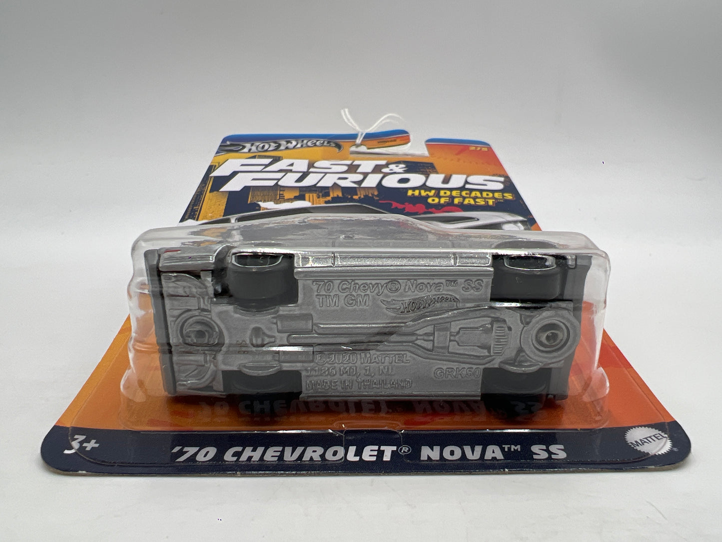 Hot Wheels Fast and Furious Decades of Fast #2 70 Chevrolet Nova SS Silver 71i