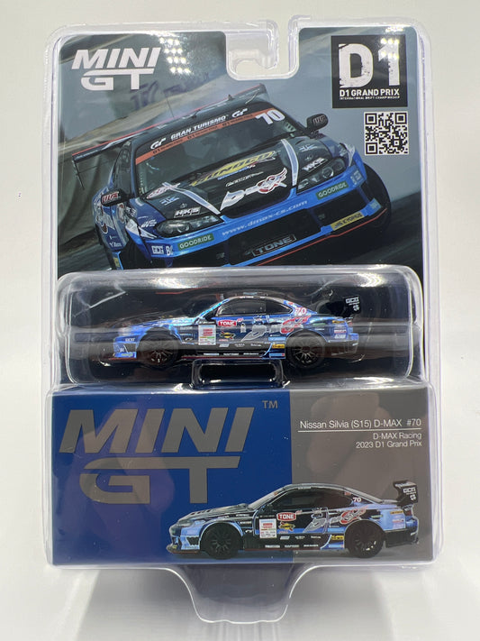 Mini GT Japan Exclusive #855 Nissan Silvia S15 D-Max Racing 2023 D1 Grand Prix Blue 236A