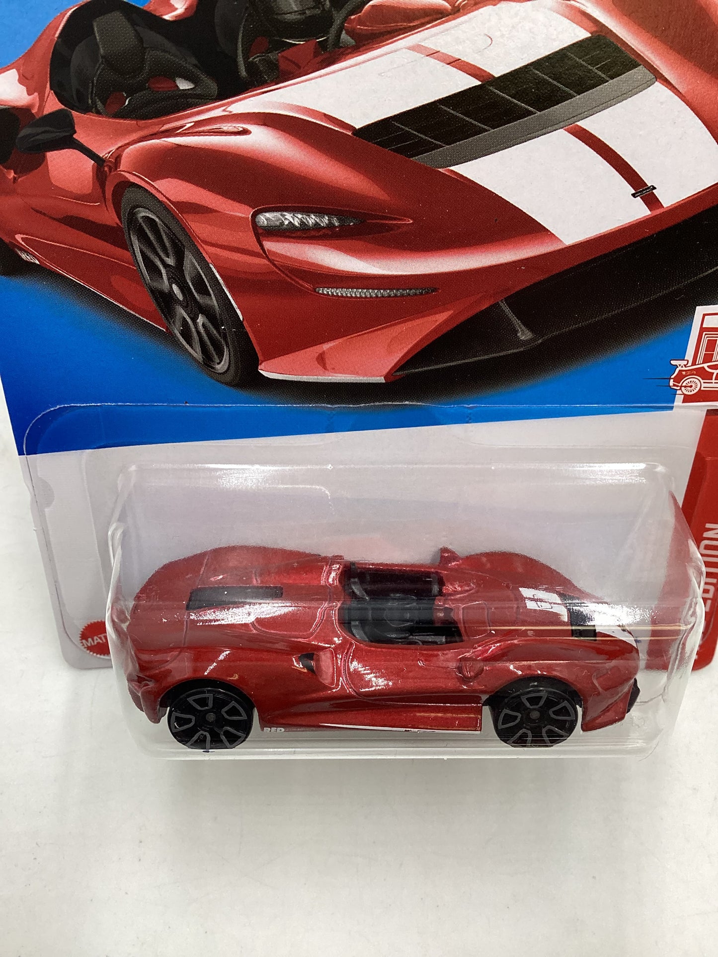 2023 Hot wheels Red Edition Factory Sealed #82 Mclaren Elva