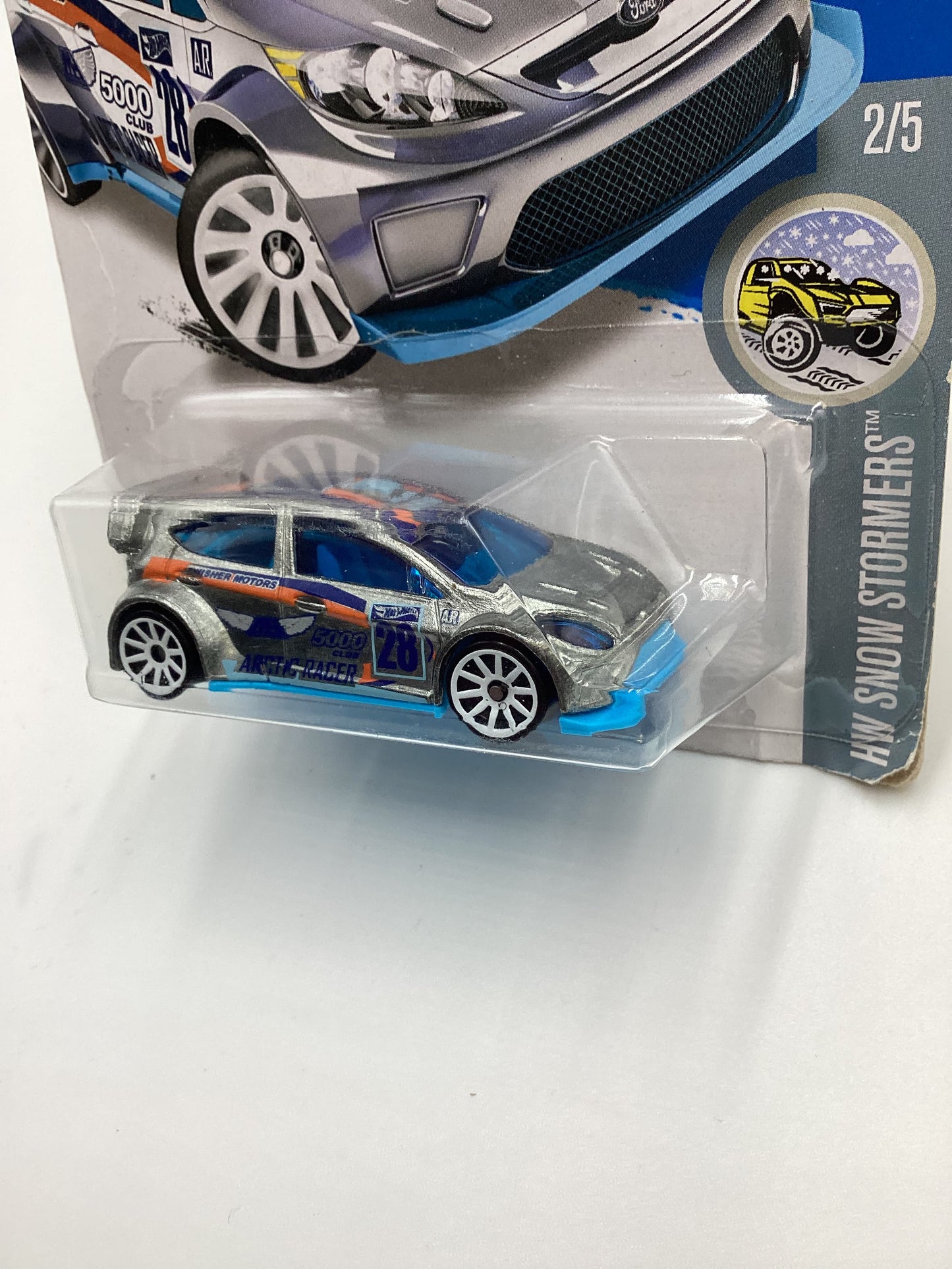 2016 Hot Wheels #157 12 FORD FIESTA Zamac Bad Card and J hook