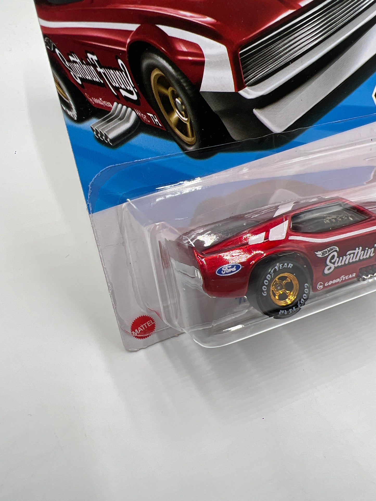 2025 Hot Wheels Super Treasure Hunt #175 71 Mustang Funny Car Red W/Protector