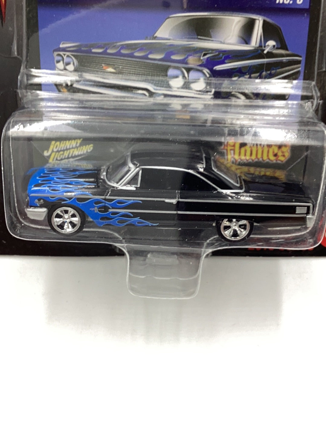 Johnny Lightning Street Freaks - Black With Flames ~ 1963 Ford Galaxie 500 OO3