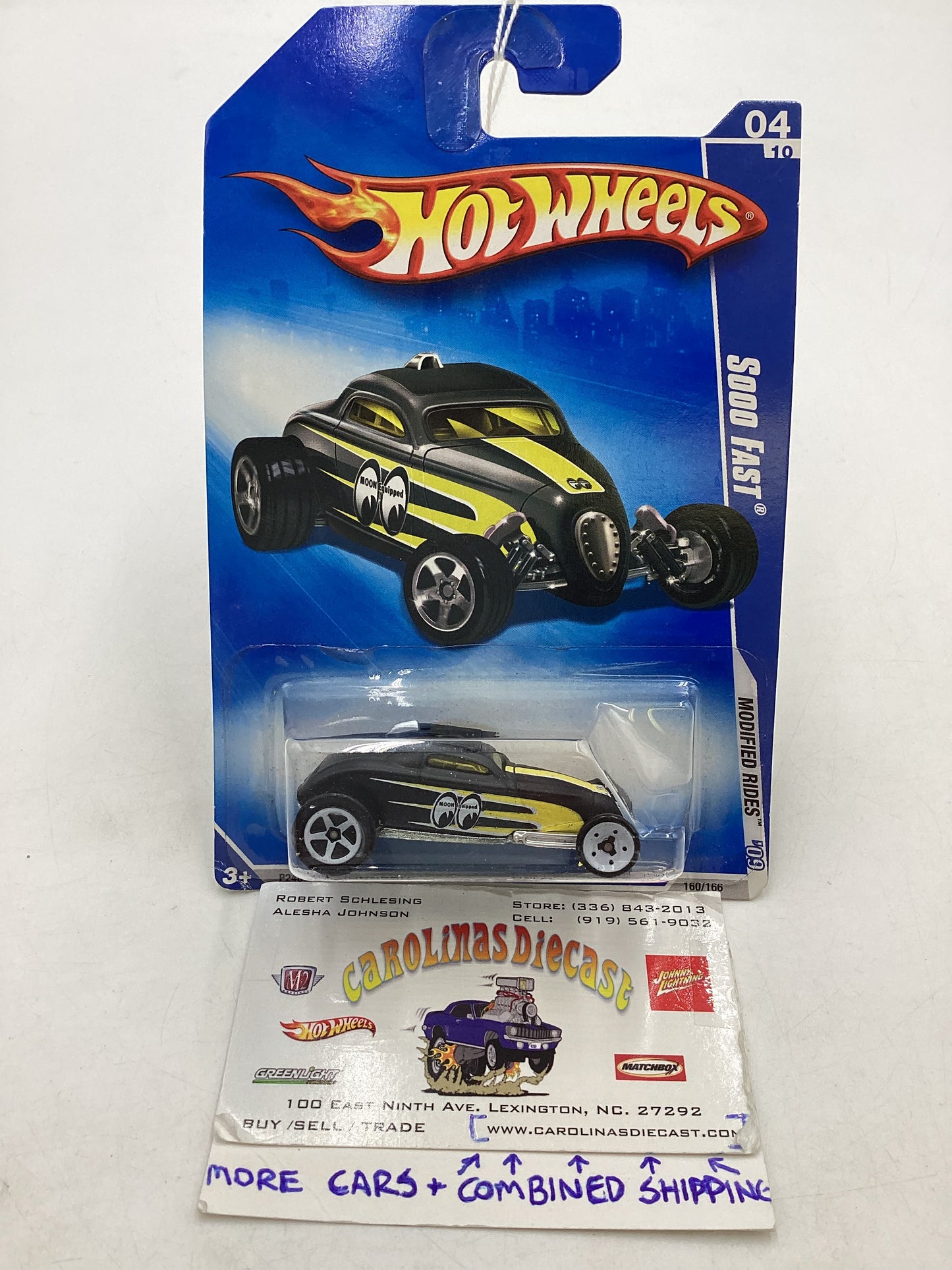 2009 Hot Wheels #160 Sooo Fast Black Mooneyes 97E