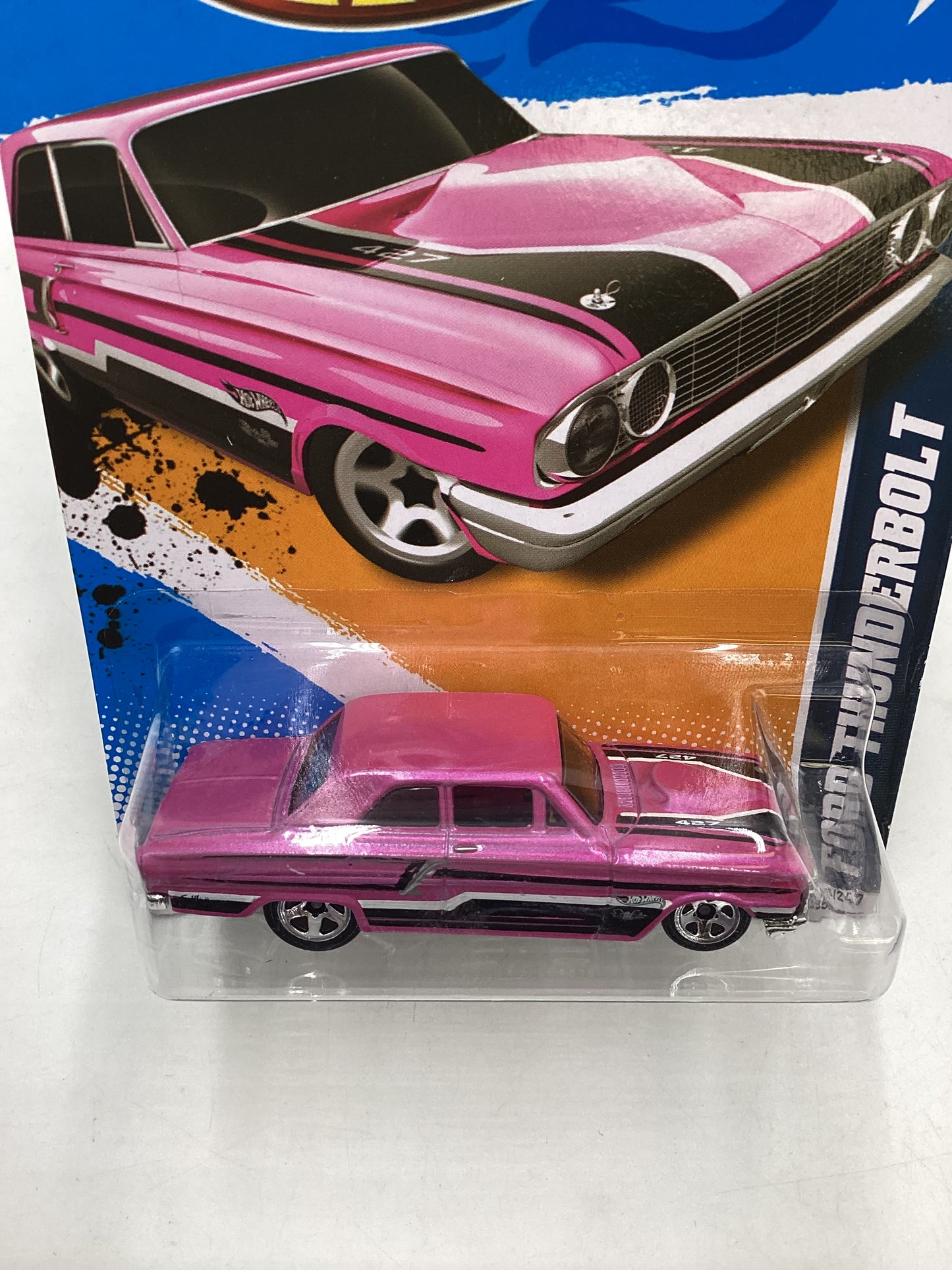 2012 Hot Wheels Muscle Mania Ford #85 Ford Thunderbolt Pink 24D