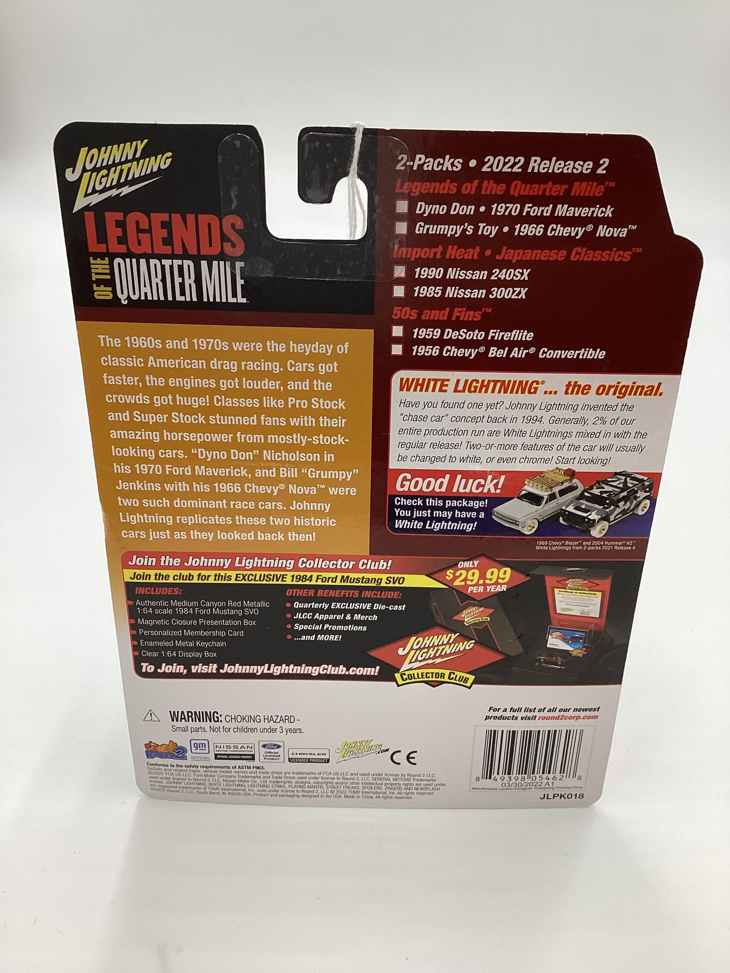 Johnny Lightning Legends of the Quarter Mile Release 2 Version B 1970 Ford Maverick Don Nicholson 1966 Chevy Nova Grumpys Toy 231B
